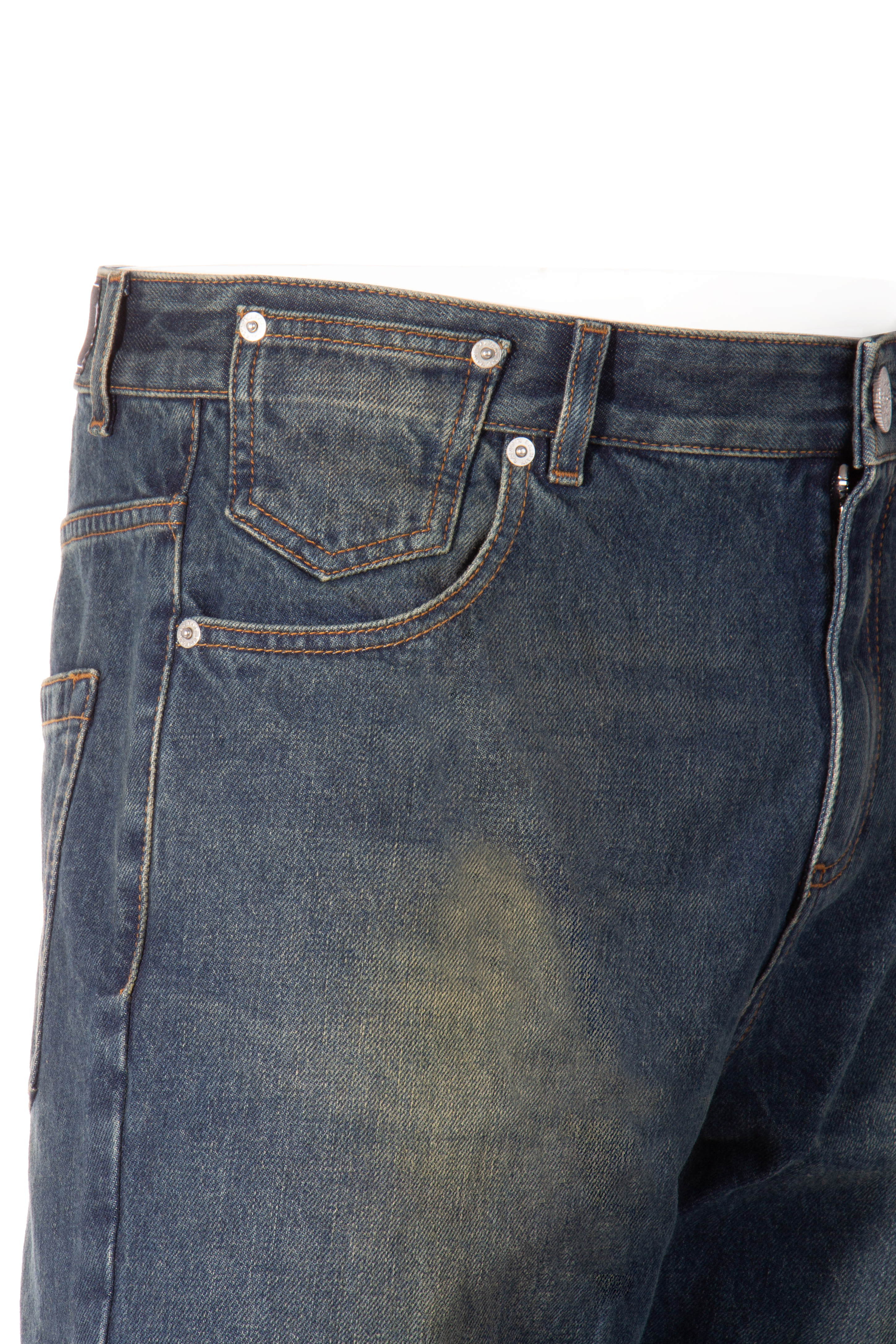 BALMAIN Straight Cut Cotton Denim Jeans