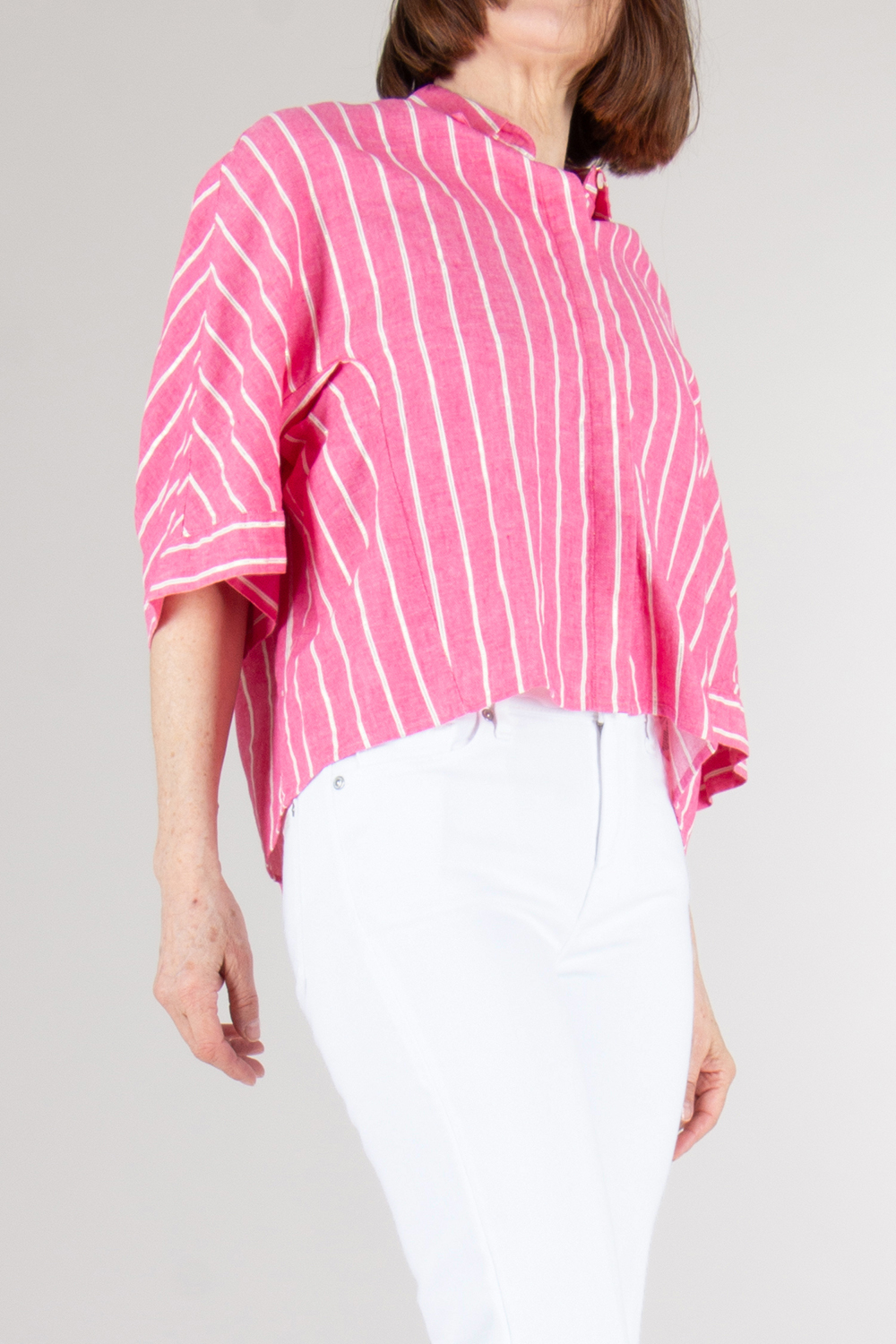 0039 ITALY Relaxed Fit Striped Blouse Hollie