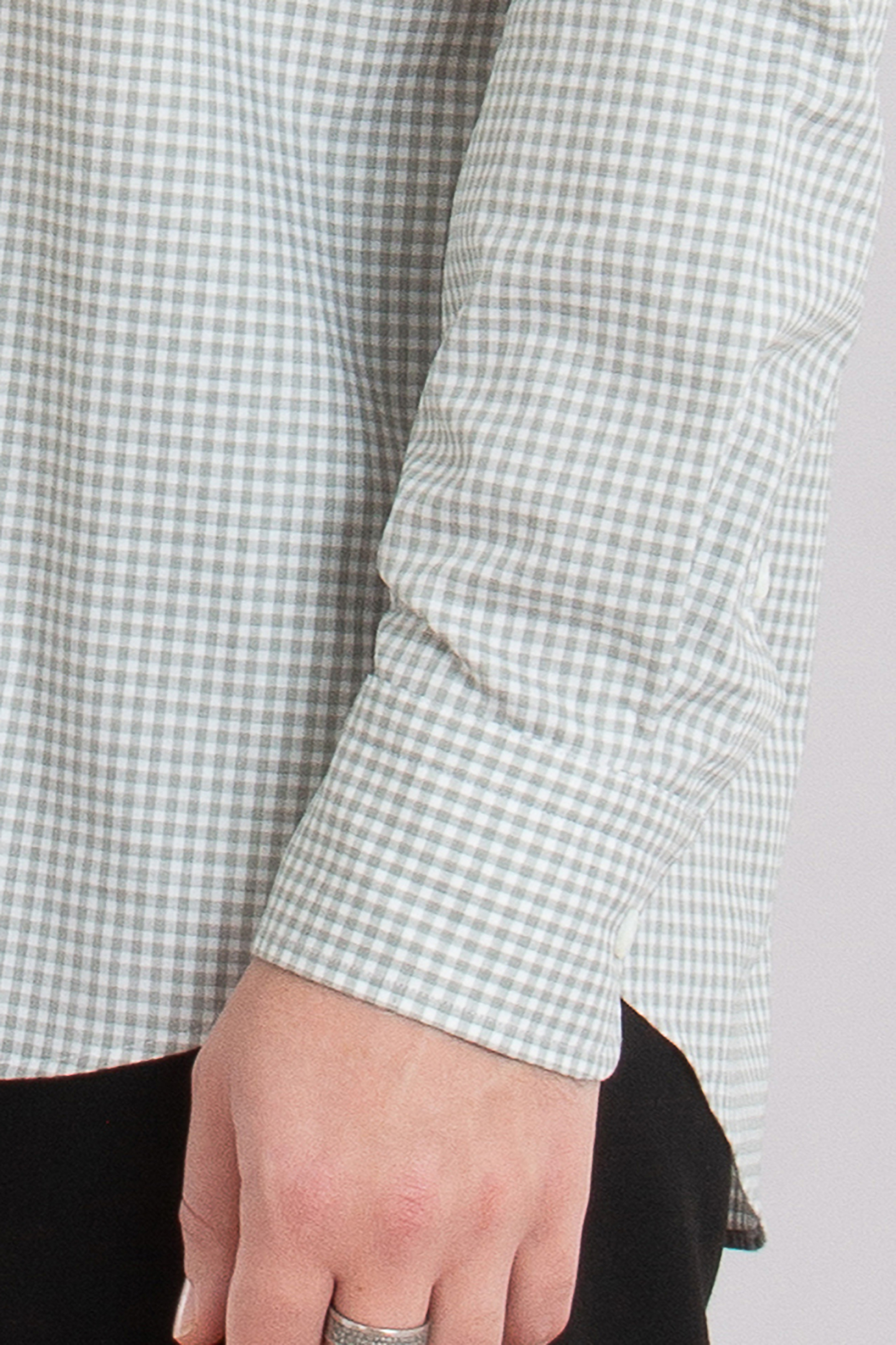 BRIONI Checked Cotton Under-Button-Down Shirt