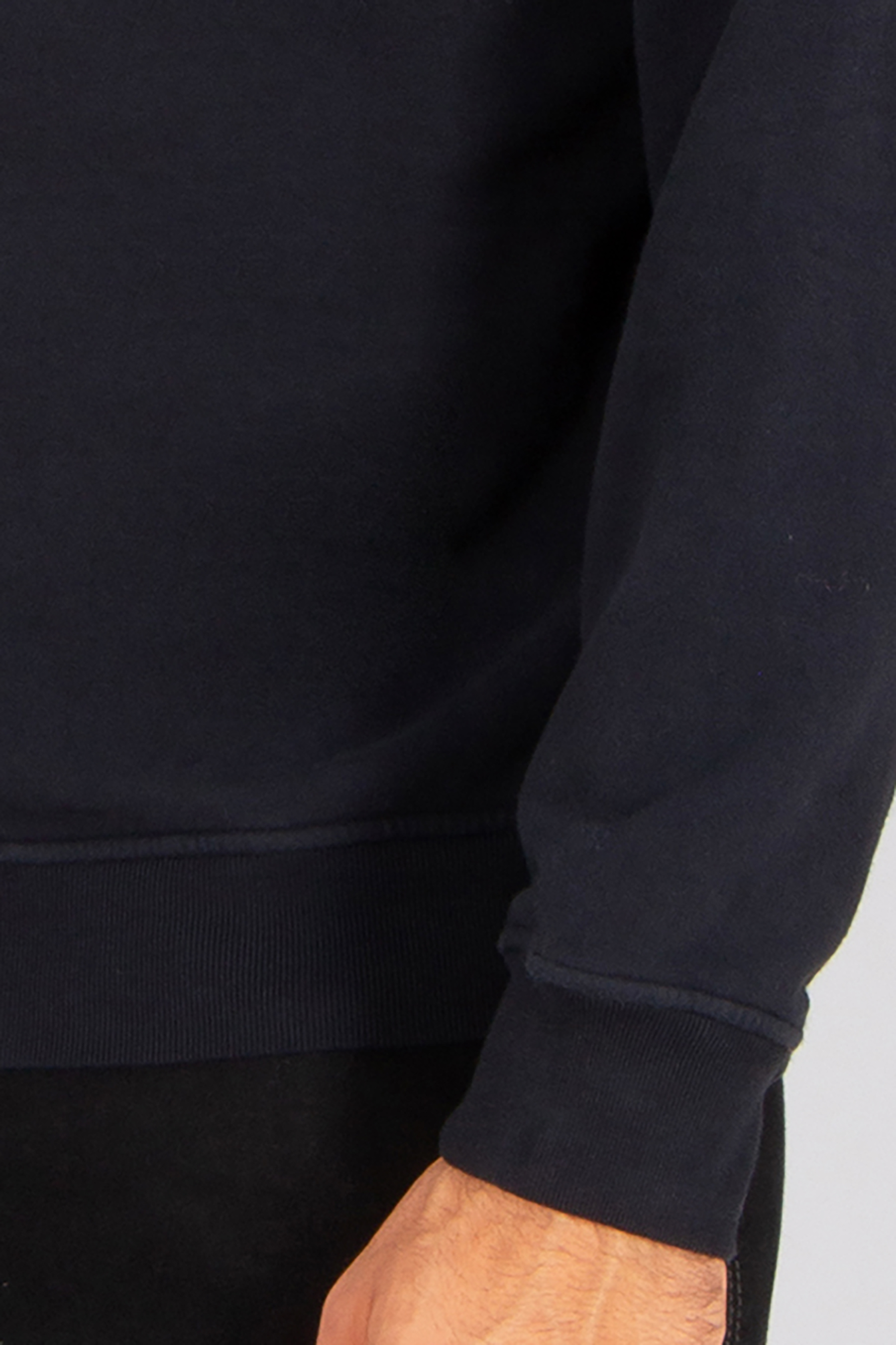 STONE ISLAND Comfort Fit Ghost Piece Organic Cotton Stretch Fleece Crew Neck Sweatshirt Bekleidung, Langarm, Ärmel, Strickwaren, Pullover