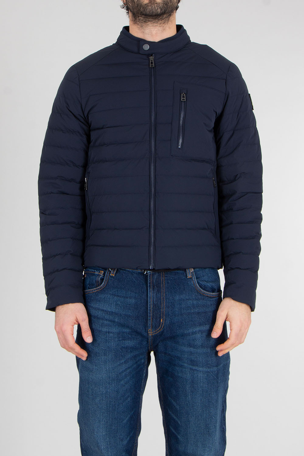 BELSTAFF Regular Fit Recycled Nylon Stretch Down Jacket Chassis