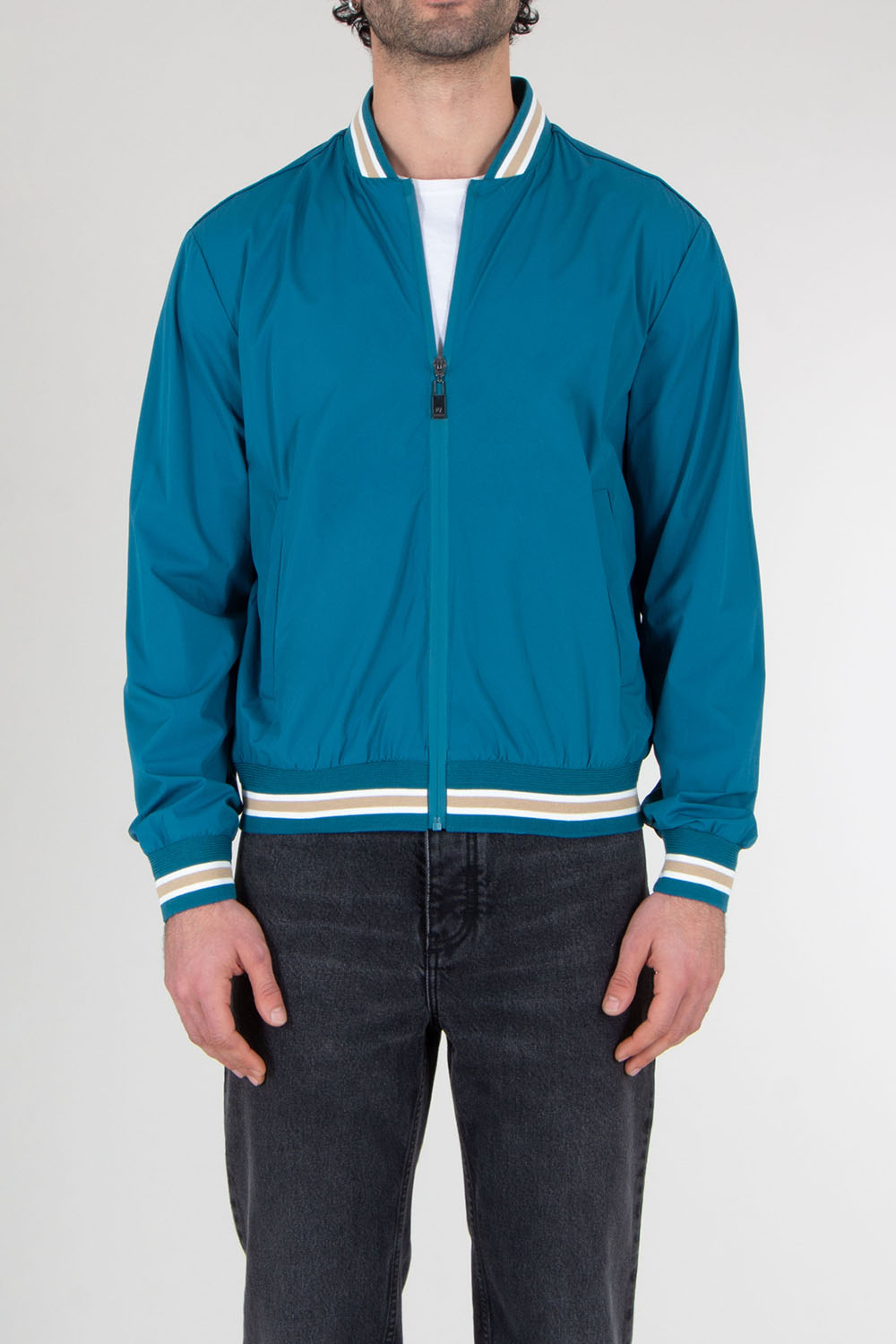 PAL ZILERI Regular Fit Nylon Bomber Jacket 
