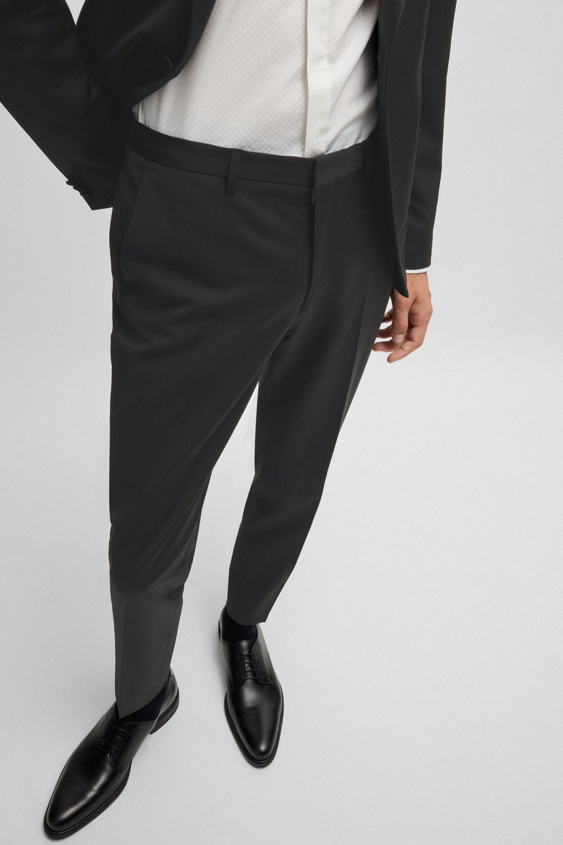 HUGO Extra Slim Fit Stretch Virgin Wool Blend Pants Hesten Formelle Kleidung, Anzug, Hosen, Mann, Person