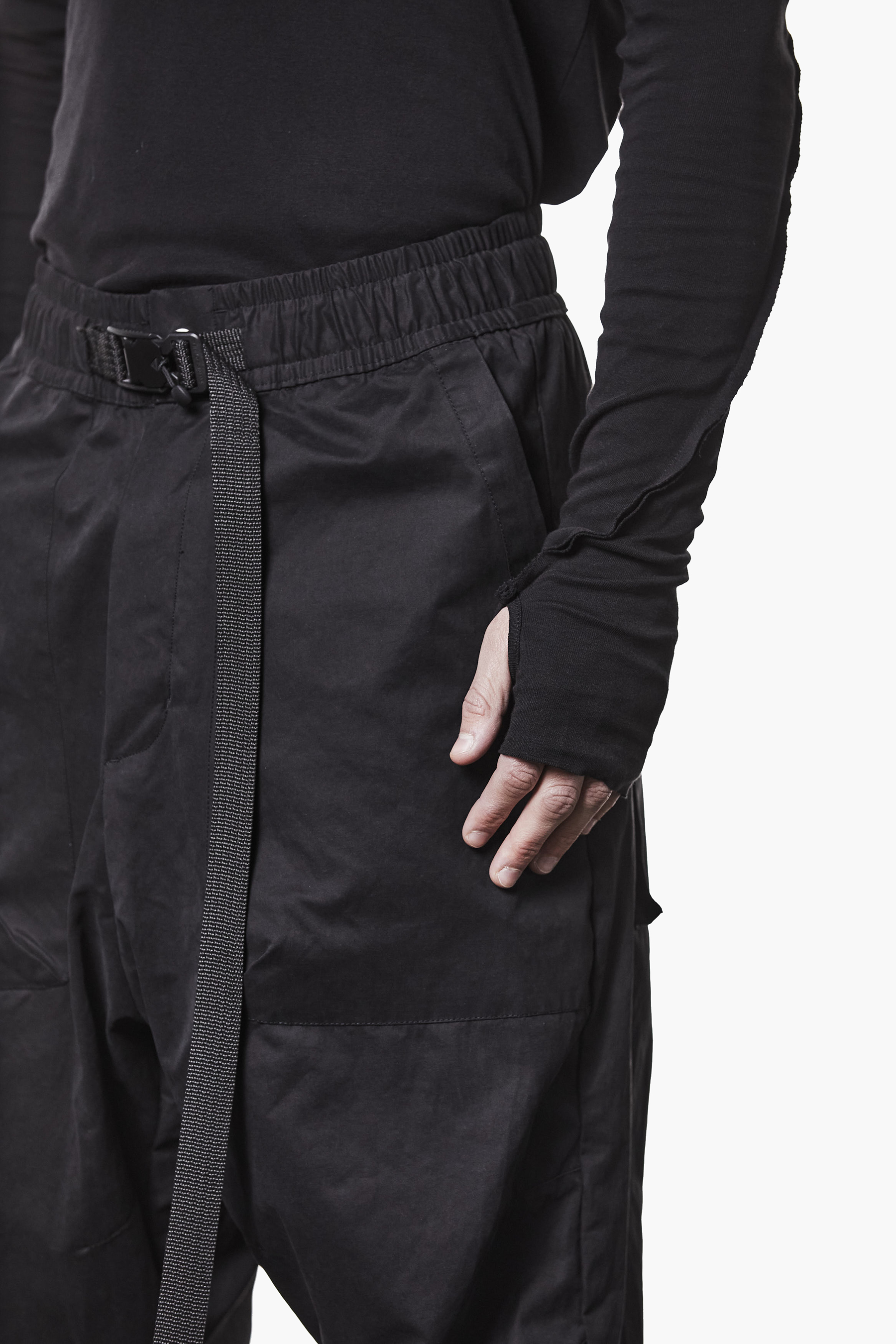 THOM KROM Relaxed Fit Low Crotch Peached Cotton Blend Pants Langarm, Ärmel, Hosen, Mantel, Gürtel