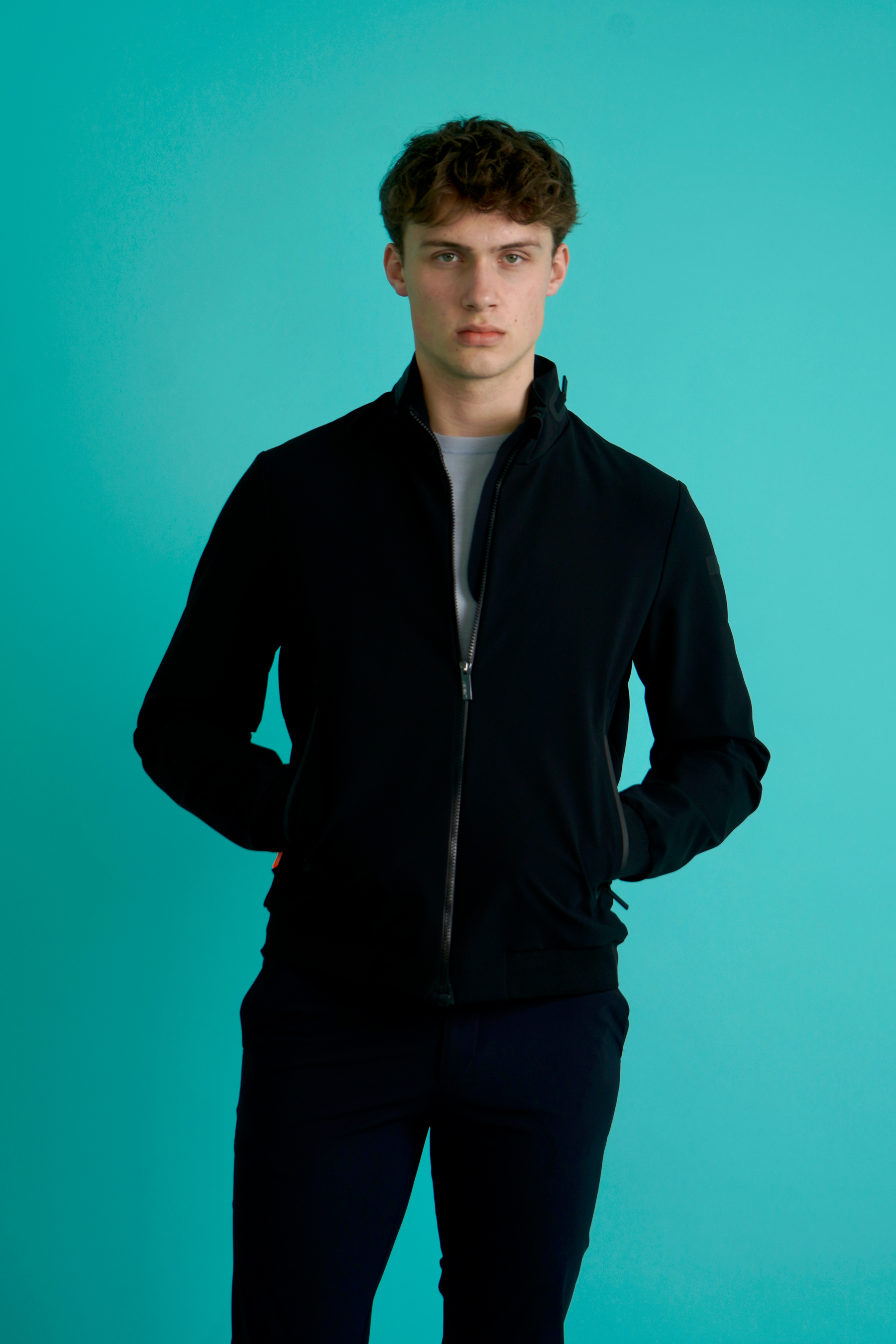 Langarm, Fleece, Pullover, Mann, Person