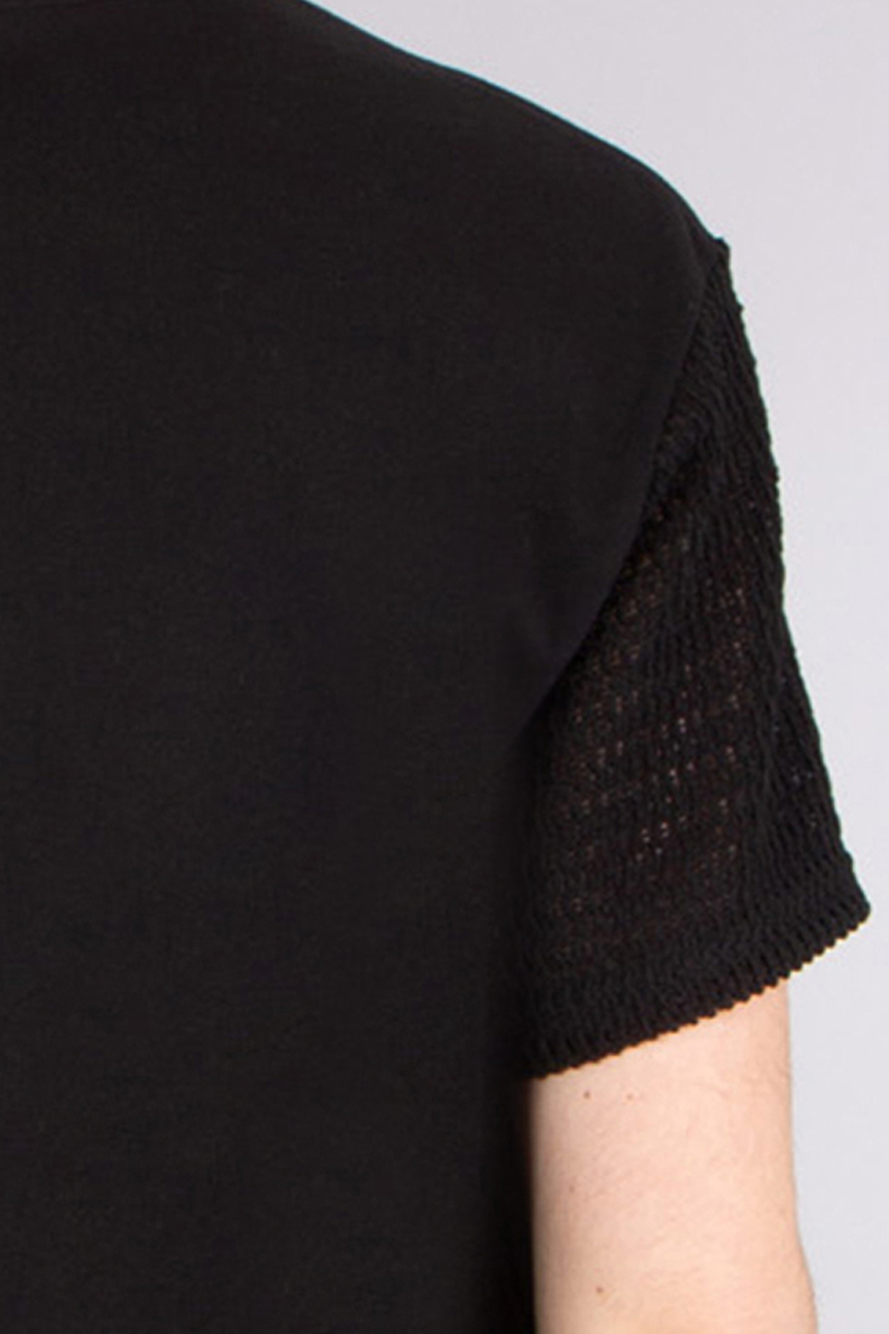 XLIM Relaxed Fit Crochet & Cotton Blend Jersey T-Shirt XLIM Relaxed Fit Crochet & Cotton Blend Jersey T-Shirt