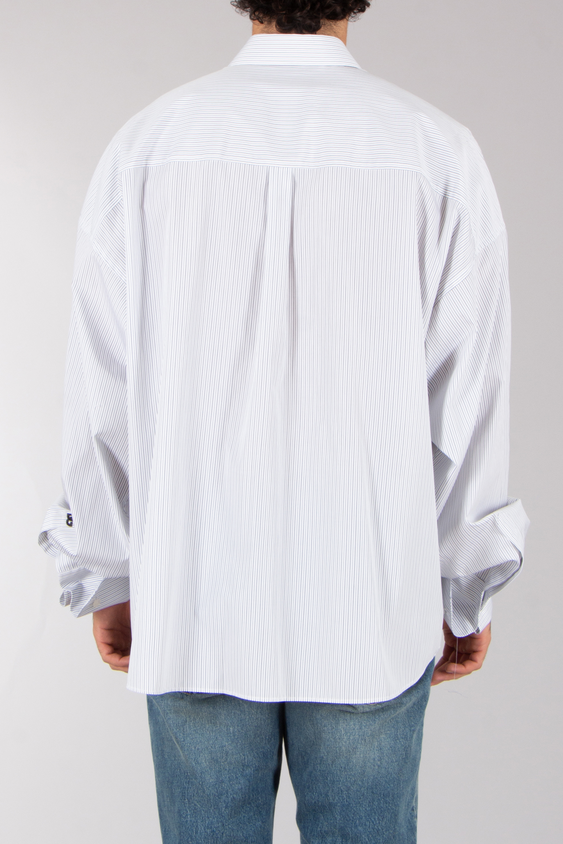 DOLCE & GABBANA Oversized Striped Cotton Shirt Langarm, Hemd, Ärmel, Bluse, Kleid, Hemd