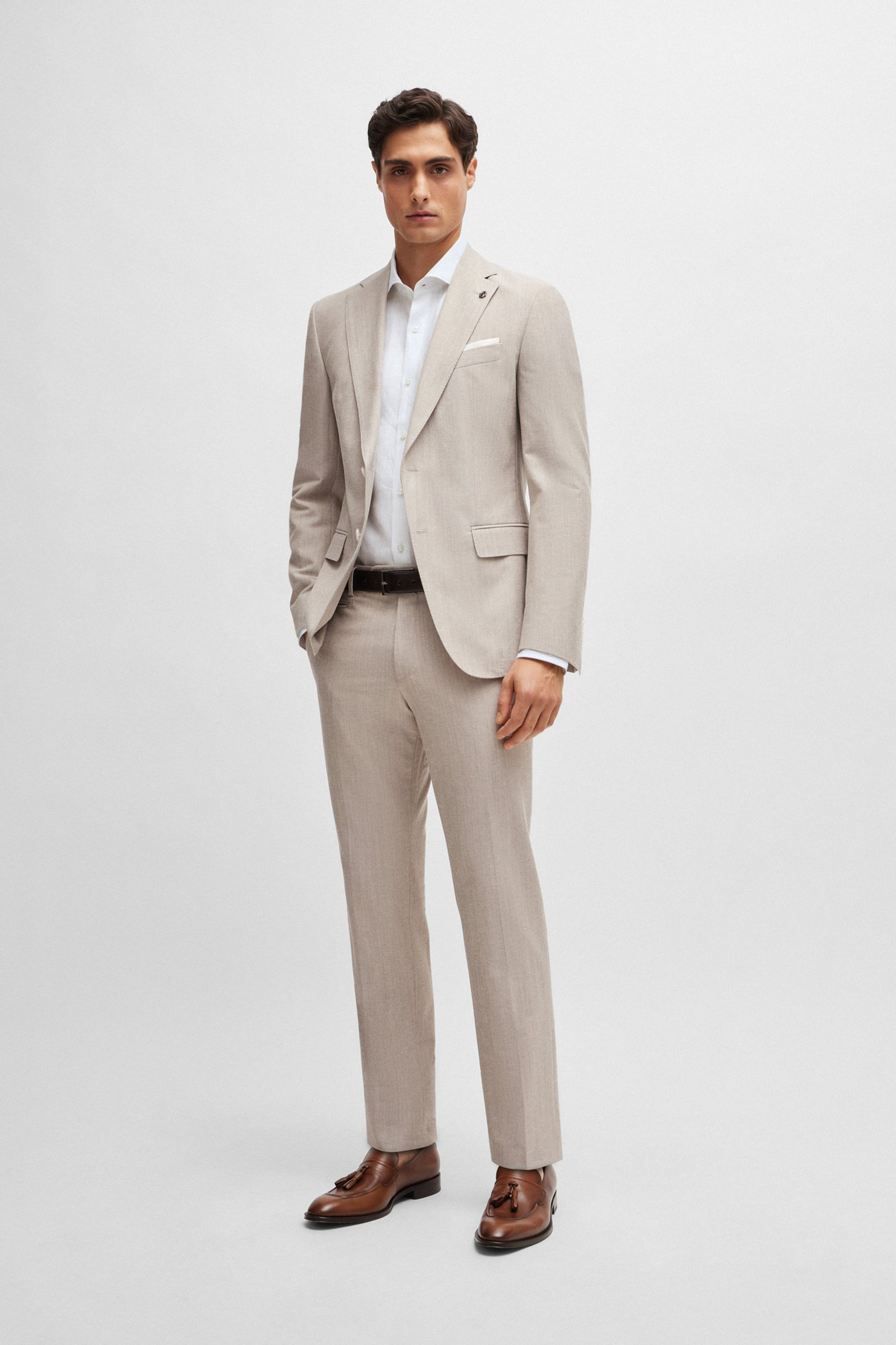 BOSS Slim Fit Linen Shirt H-Hank BOSS Slim Fit Linen Shirt H-Hank