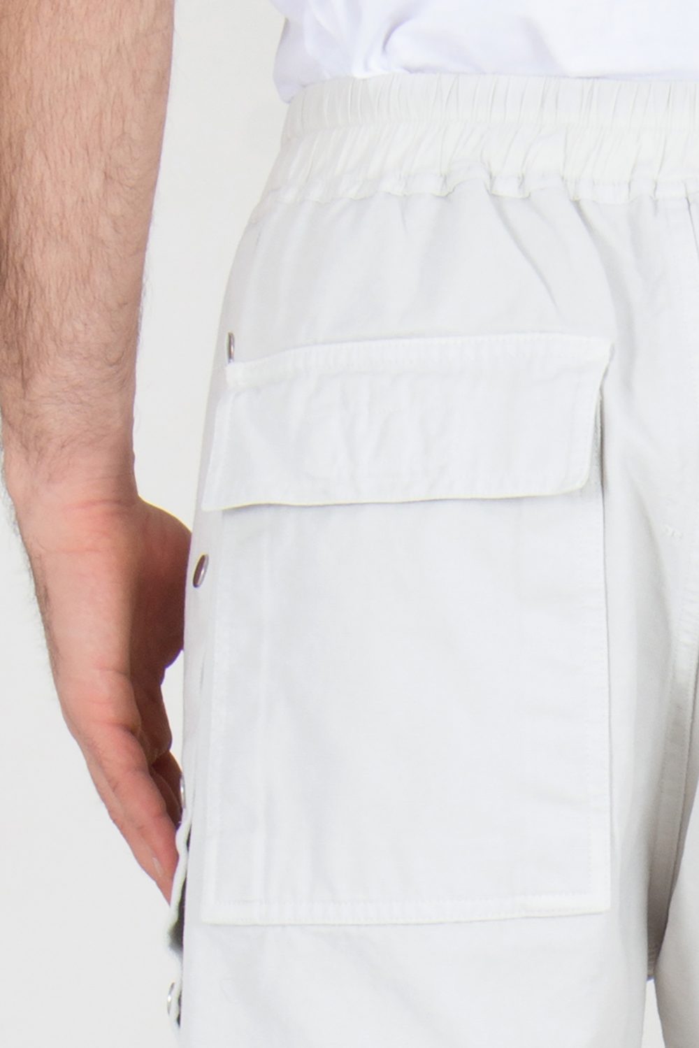 RICK OWENS DRKSHDW Wide Pusher Cotton Canvas Shorts 