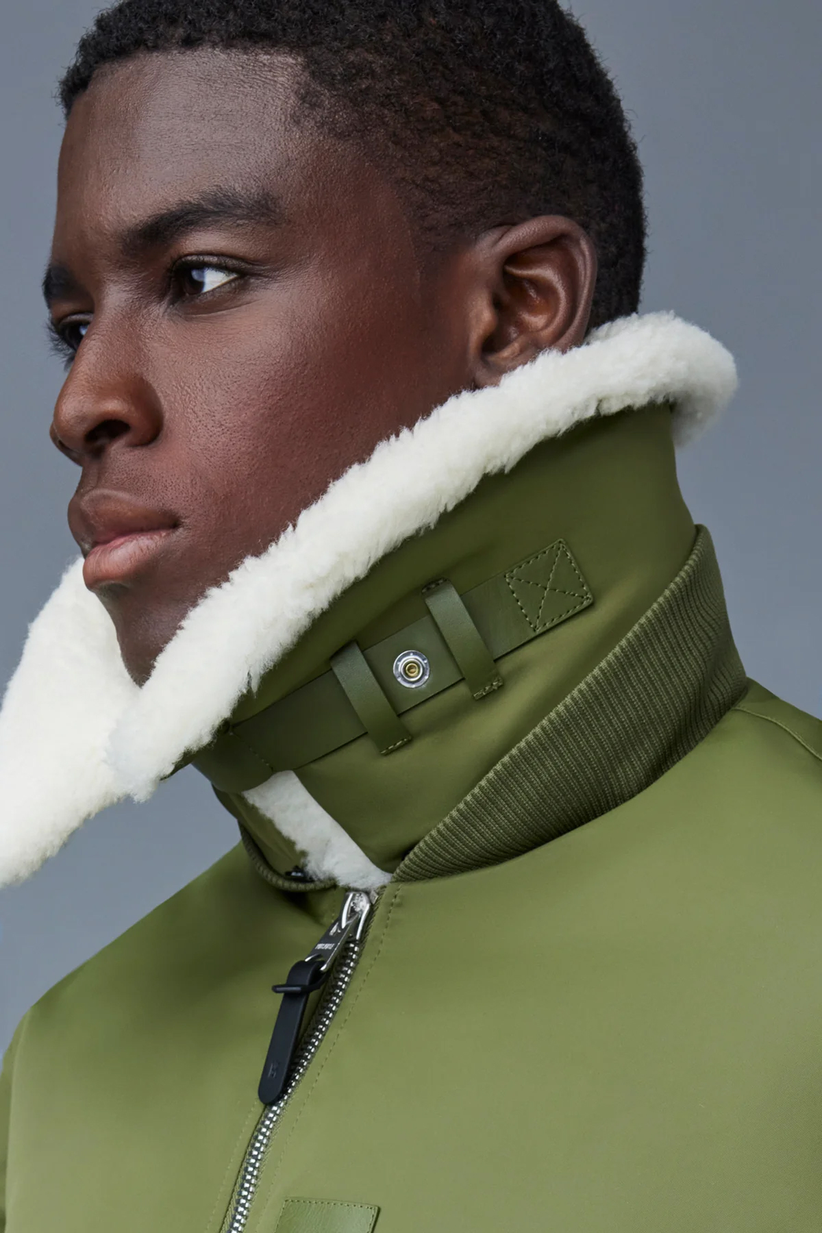 MACKAGE Down Bomber Jacket Francis 54 FRANCISLIGHTMILITARY 54