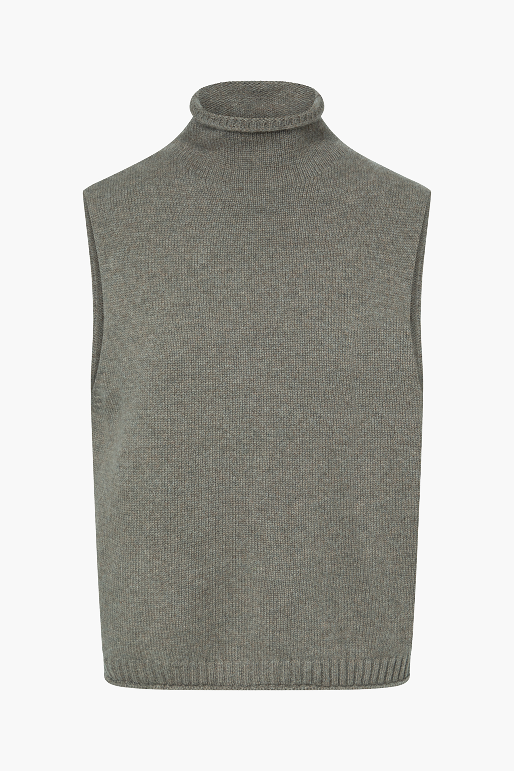0039 ITALY Straight Fit Cashmere-Wool Blend Mock Neck Sweater Vest Lacy Bekleidung, Weste, Unterhemd