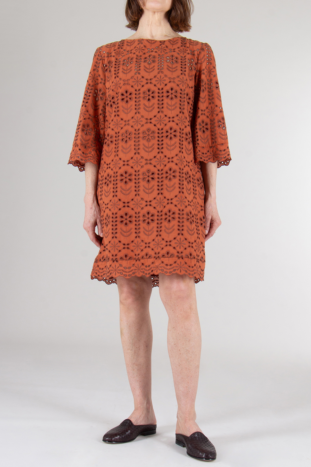 PAUL SMITH Light Tunic Dress With All-Over Cutwork
