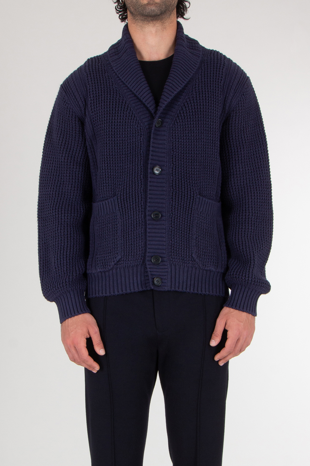 ZEGNA Knitted Silk Cotton Fisherman's Rib Cardigan