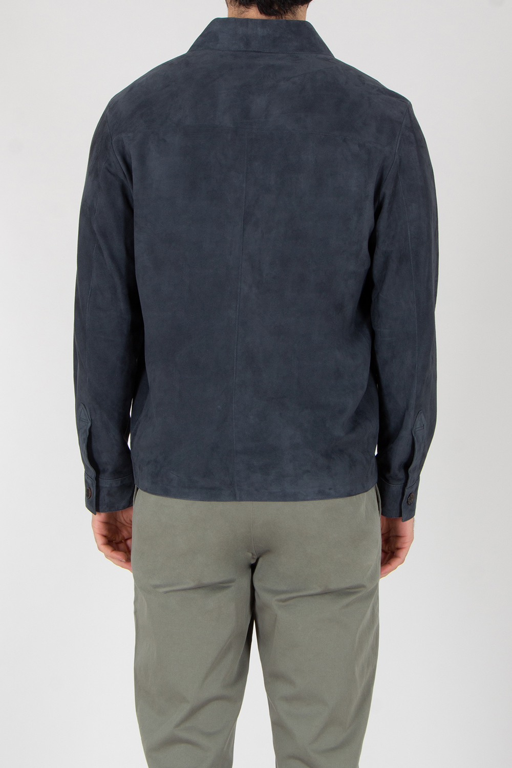 ARMA Regular Fit Lamb Suede Shirt Dino