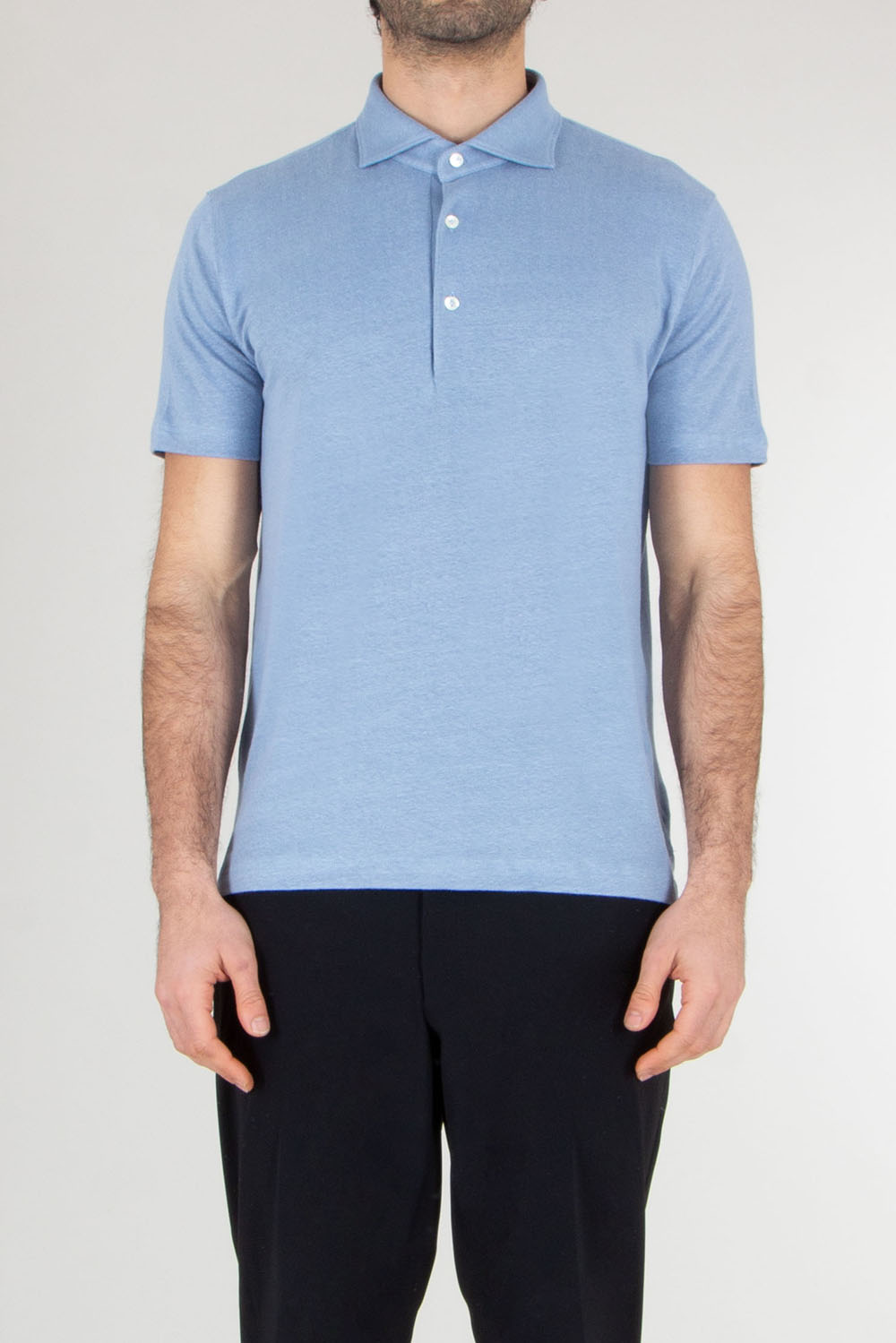 STEFAN BRANDT Regular Fit Linen Stretch Jersey Polo Shirt Laurin