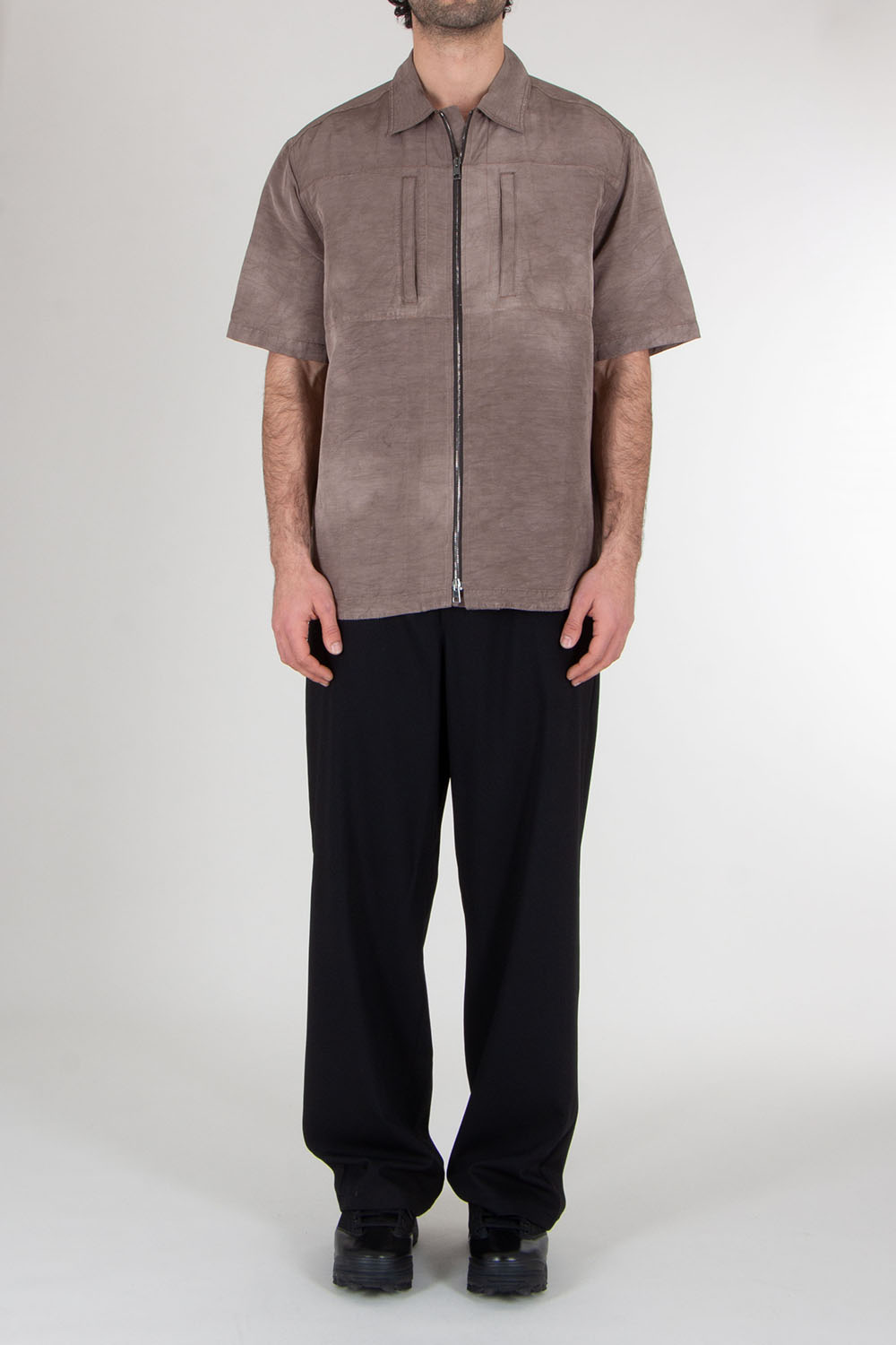 ROBERTO COLLINA Relaxed Short Sleeve Overshirt