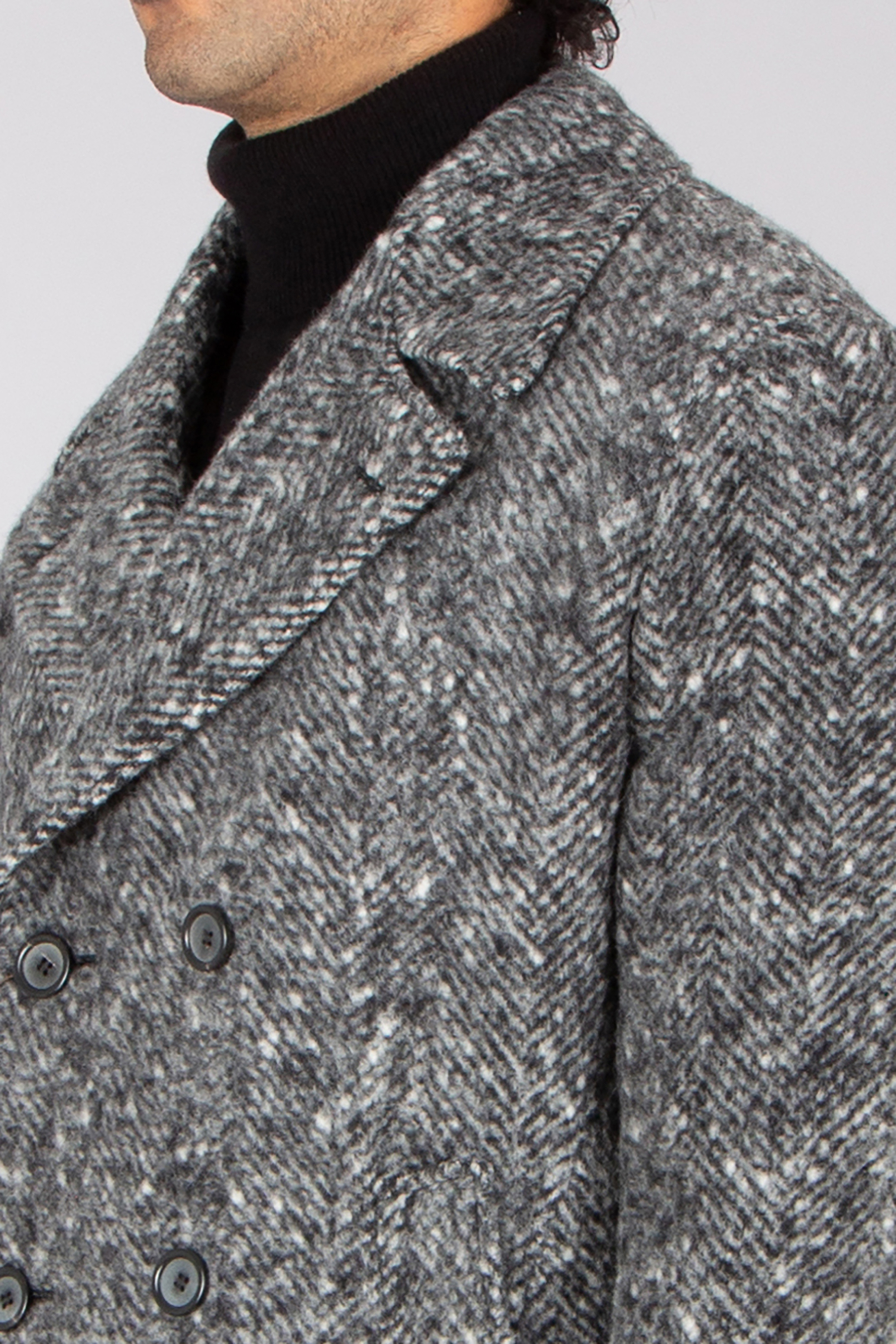 CANALI Regular Fit Baby Alpaca-Wool Blend Pea Coat Kei Bekleidung, Mantel, Jacke