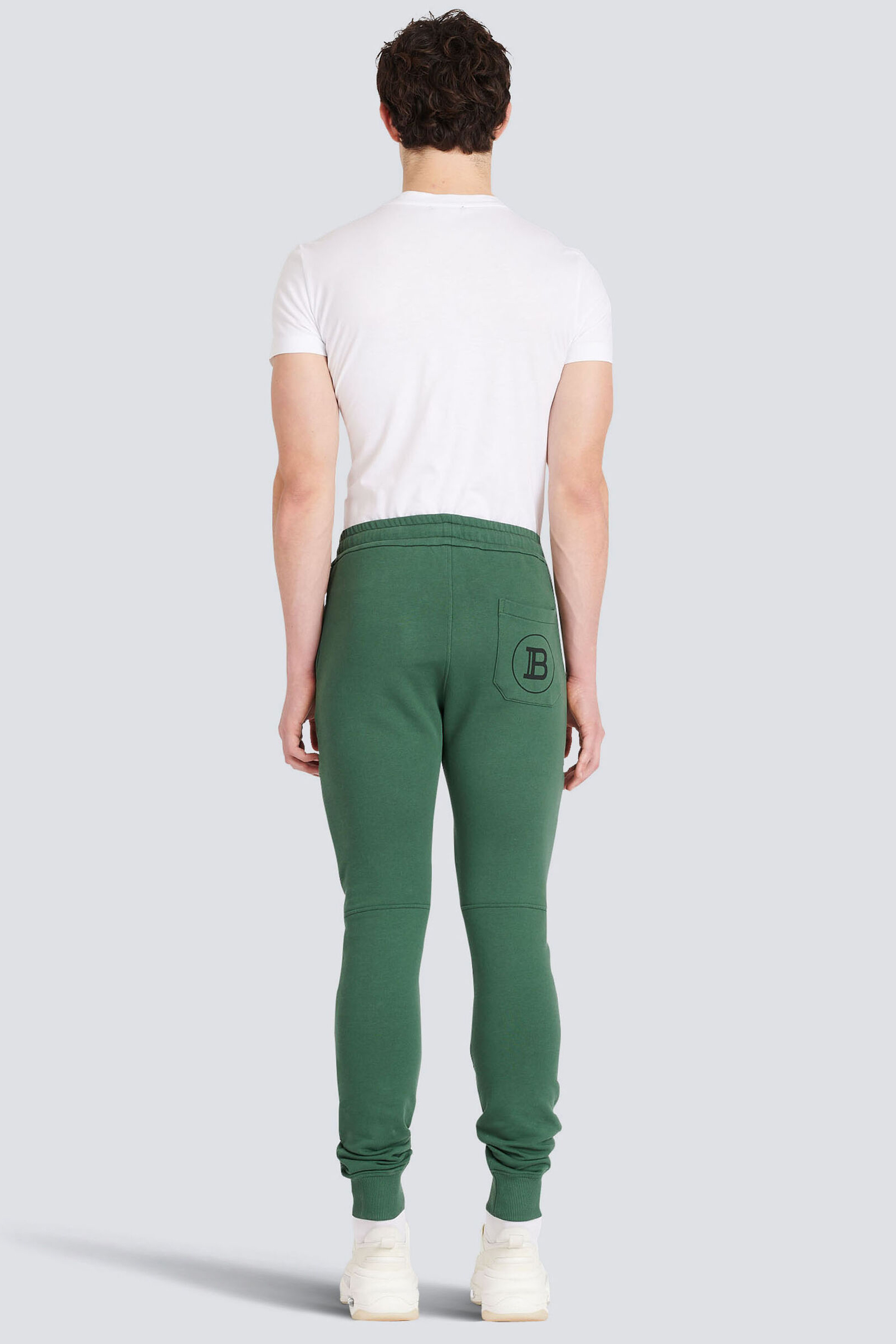 BALMAIN BIKER LOGO SWEATPANTS
