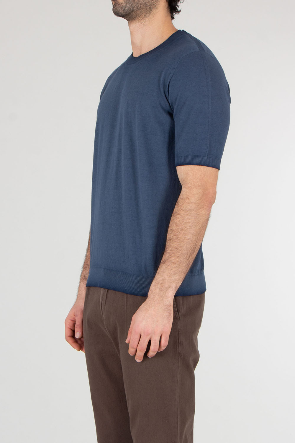 AROVESCIO Regular Fit Cotton Knit T-Shirt