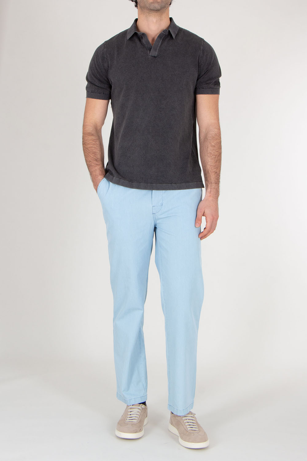 MC 2 SAINT BARTH Regular Fit knitted Polo Shirt With Vintage Treatment Sloan