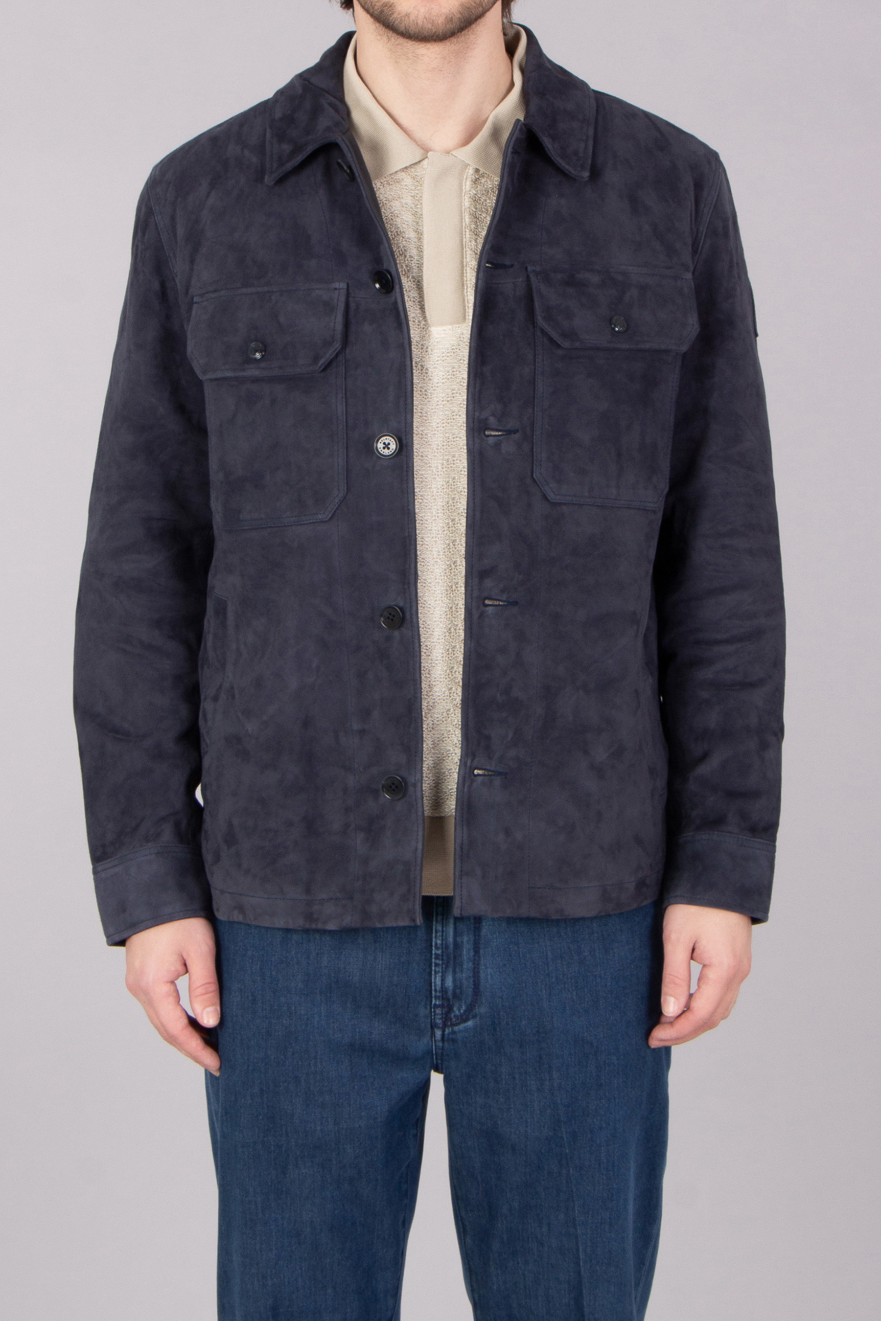 BELSTAFF Regular Fit Goat Suede Overshirt Waypoint BELSTAFF Regular Fit Goat Suede Overshirt Waypoint