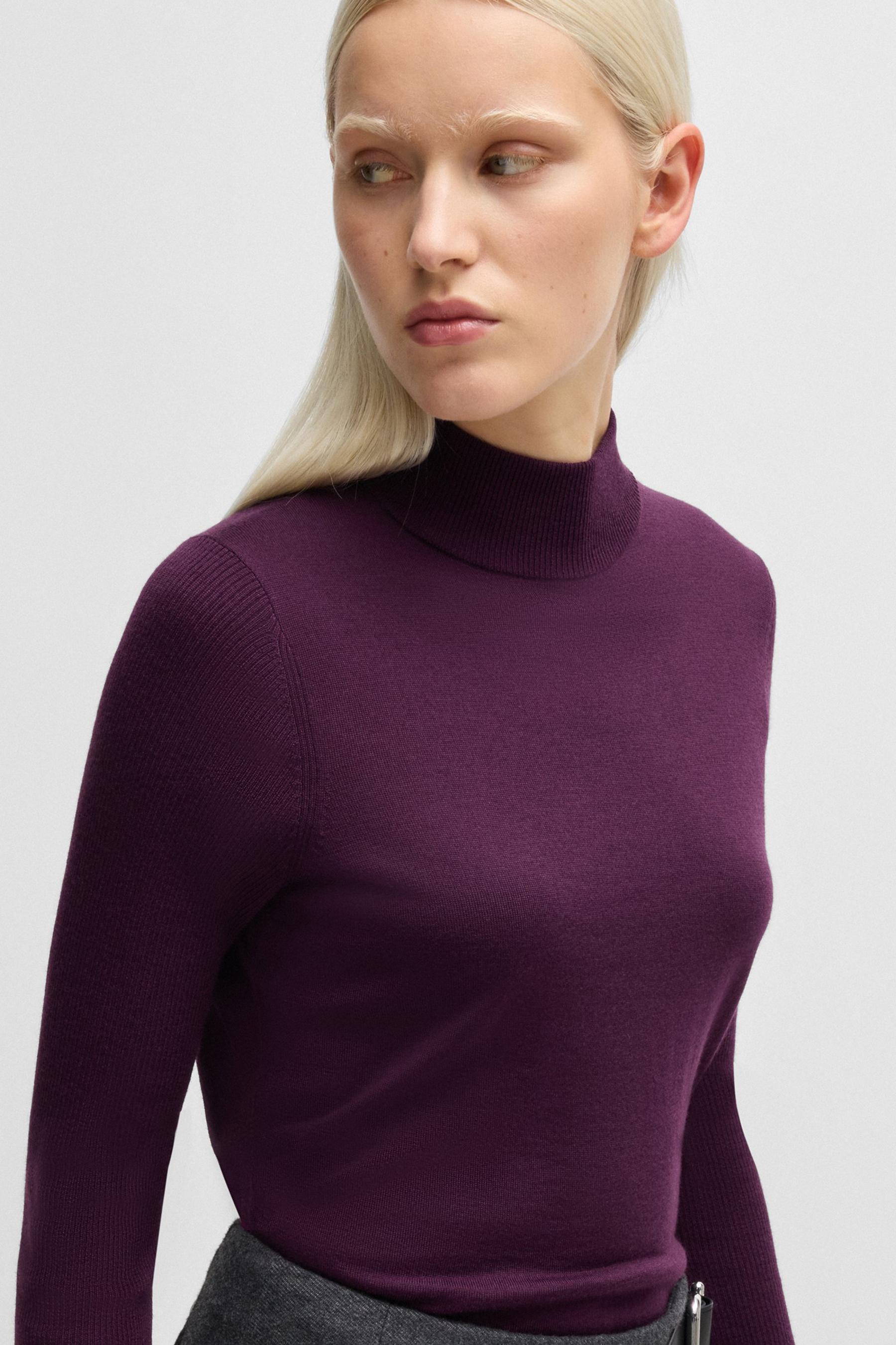 HUGO Virgin Wool Mock Neck Sweater Sedennian HUGO Virgin Wool Mock Neck Sweater Sedennian