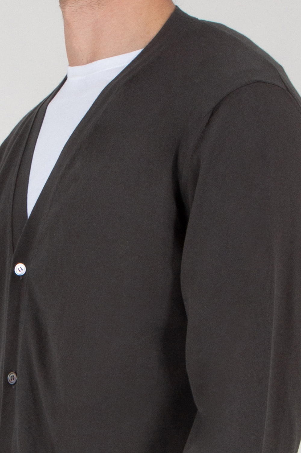 ROBERTO COLLINA Lightweight Cotton Knitted Cardigan