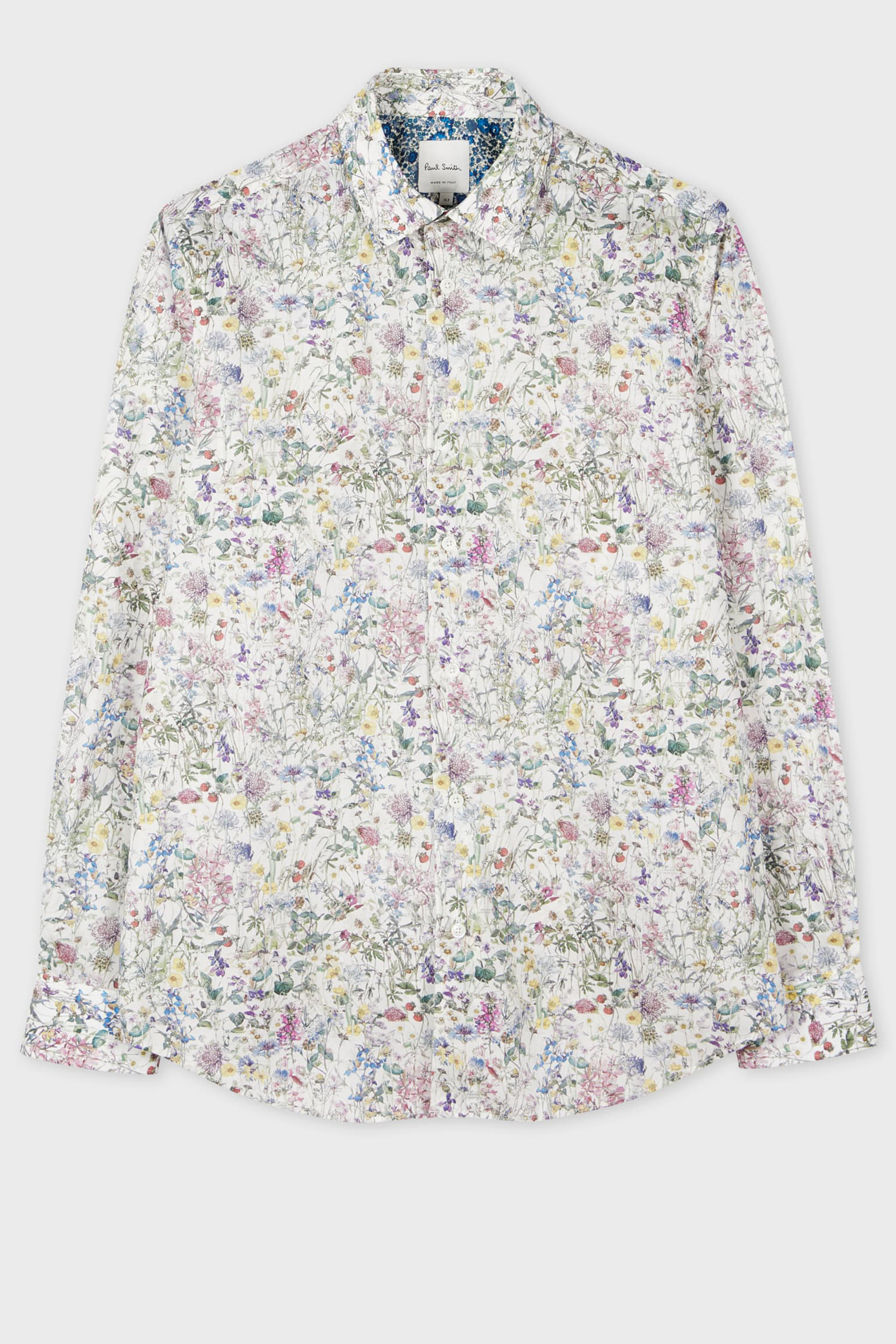 PAUL SMITH Tailored Fit Liberty Floral Print Organically Grown Cotton Shirt Bekleidung, Langarm, Ärmel, Bluse