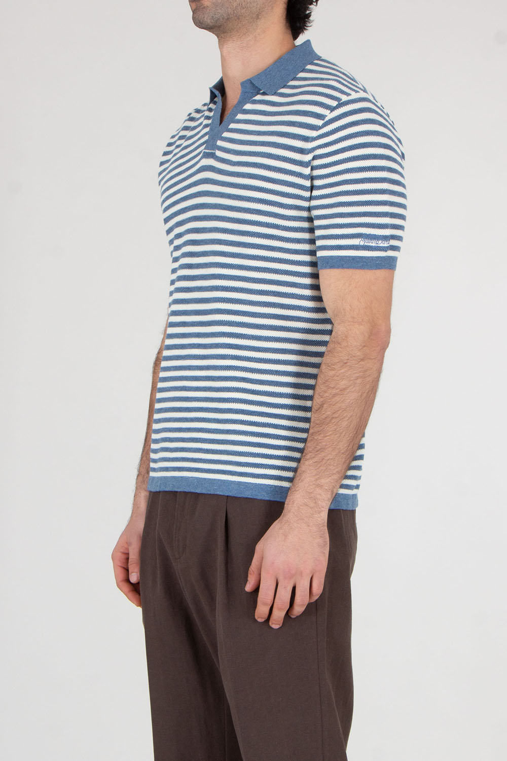 MC 2 SAINT BARTH Regular Fit Striped Polo In High-Twist Cotton Sloan