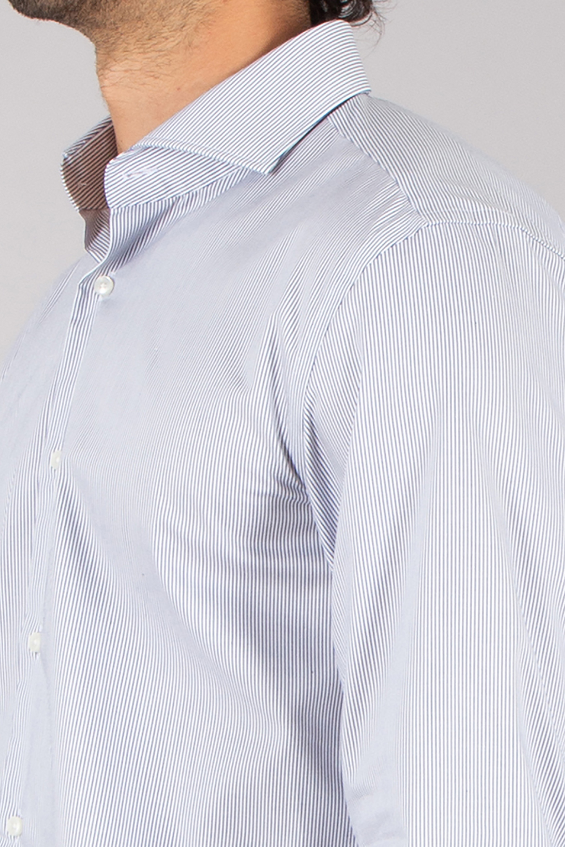 BOSS Slim Fit Striped Cotton Twill Shirt H-Hank Bekleidung, Hemd, Kleid, Hemd, Langarm, Ärmel