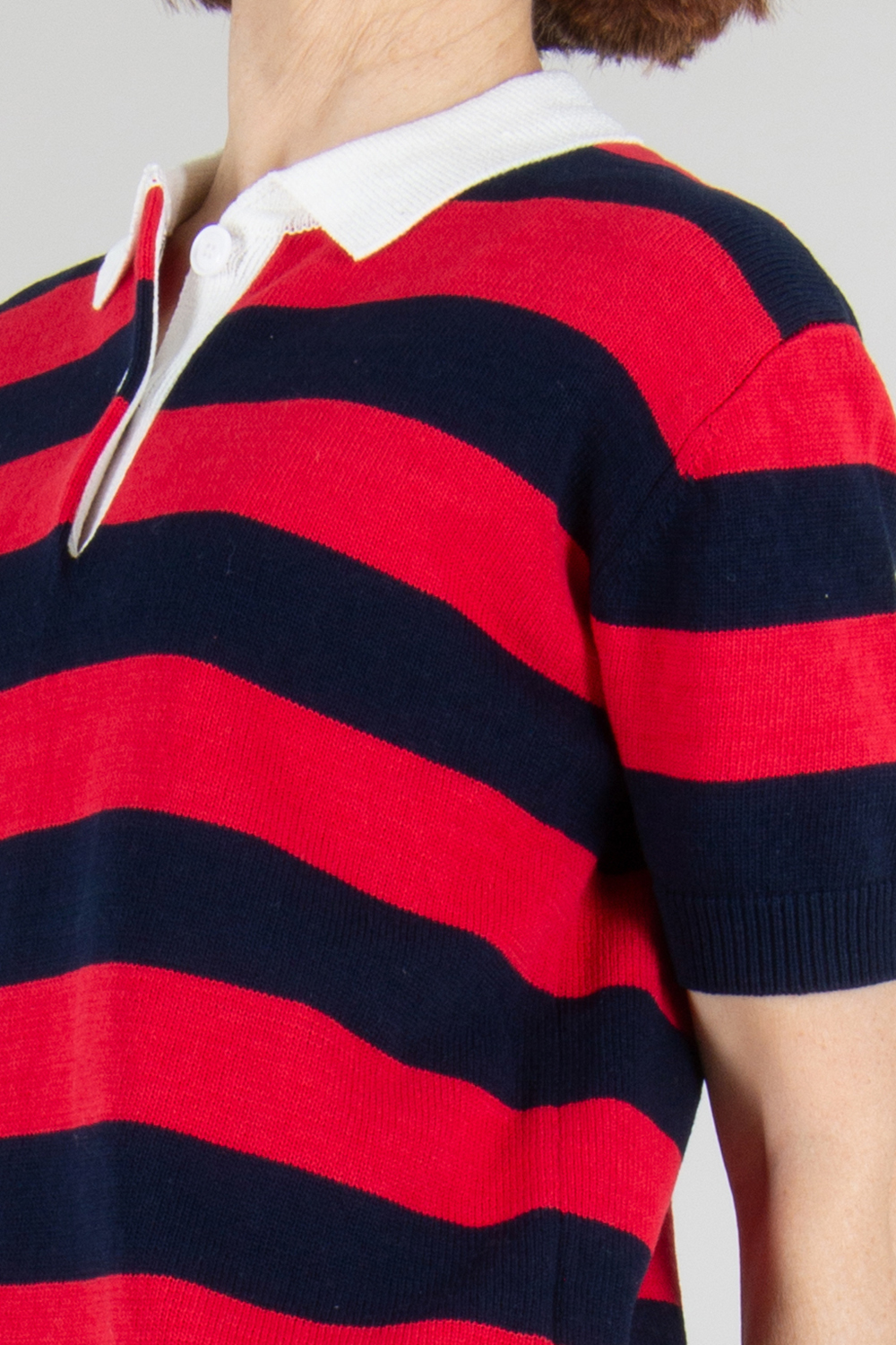 ASPESI
 Oversized Knitted Cotton Polo Shirt