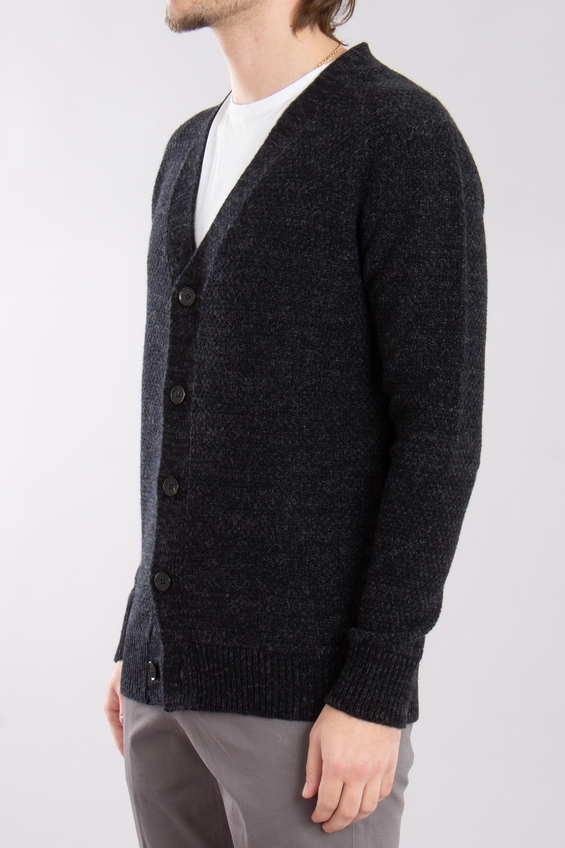 ROBERTO COLLINA Structured Superfine Wool Cardigan ROBERTO COLLINA Structured Superfine Wool Cardigan