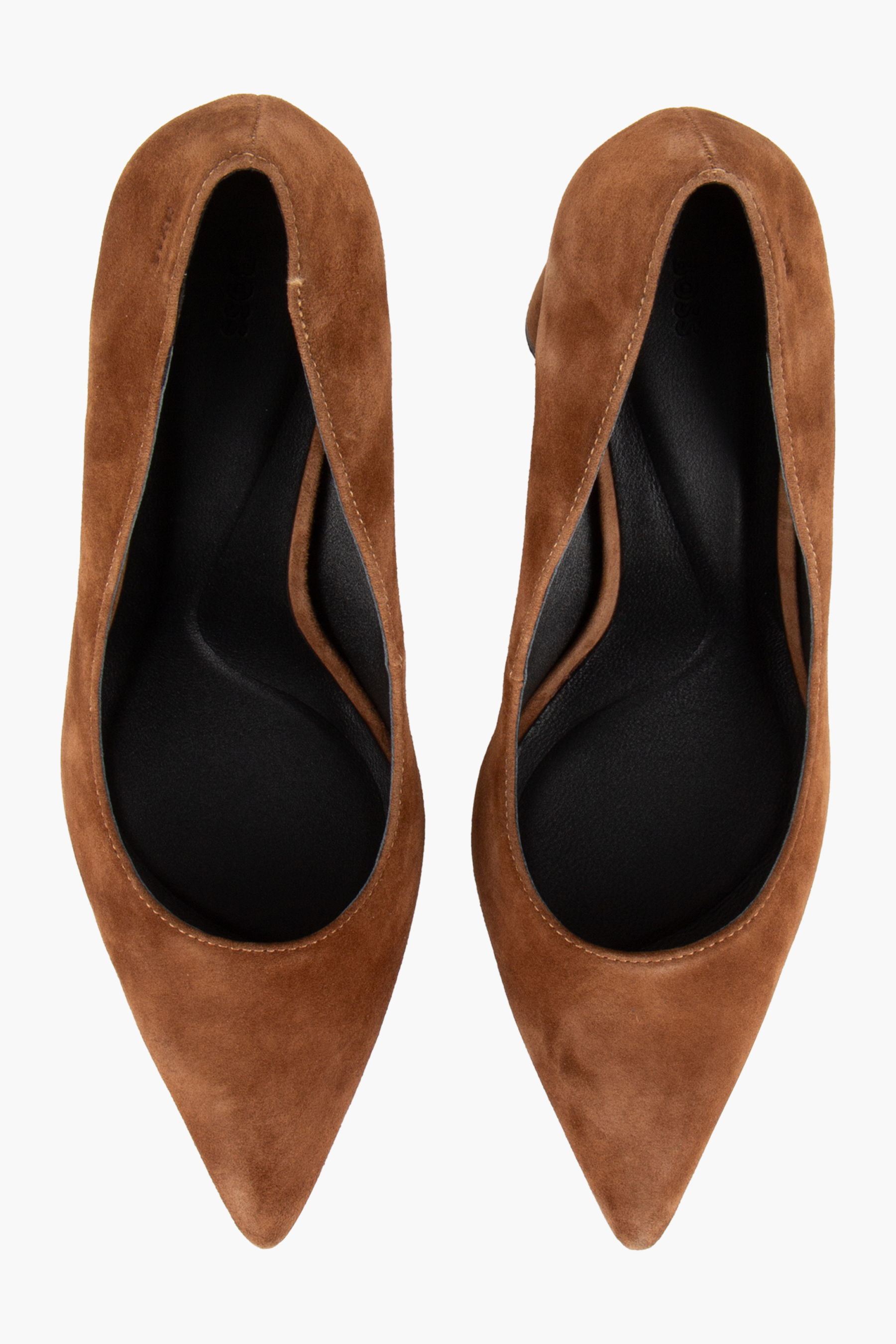 BOSS Block Heel Suede Leather Pumps Gracey