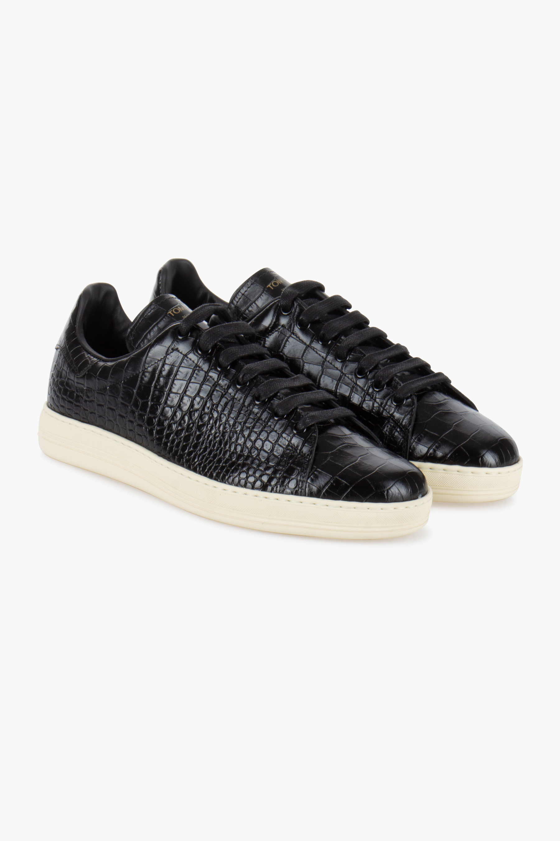 TOM FORD Stamped Croc Leather Sneakers Warwick Bekleidung, Schuhwerk, Schuh, Sneaker, Wildleder