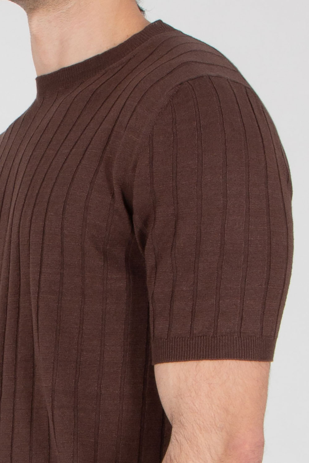 BOGLIOLI Regular Fit Short Sleeve knitted Cotton Linen T Shirt