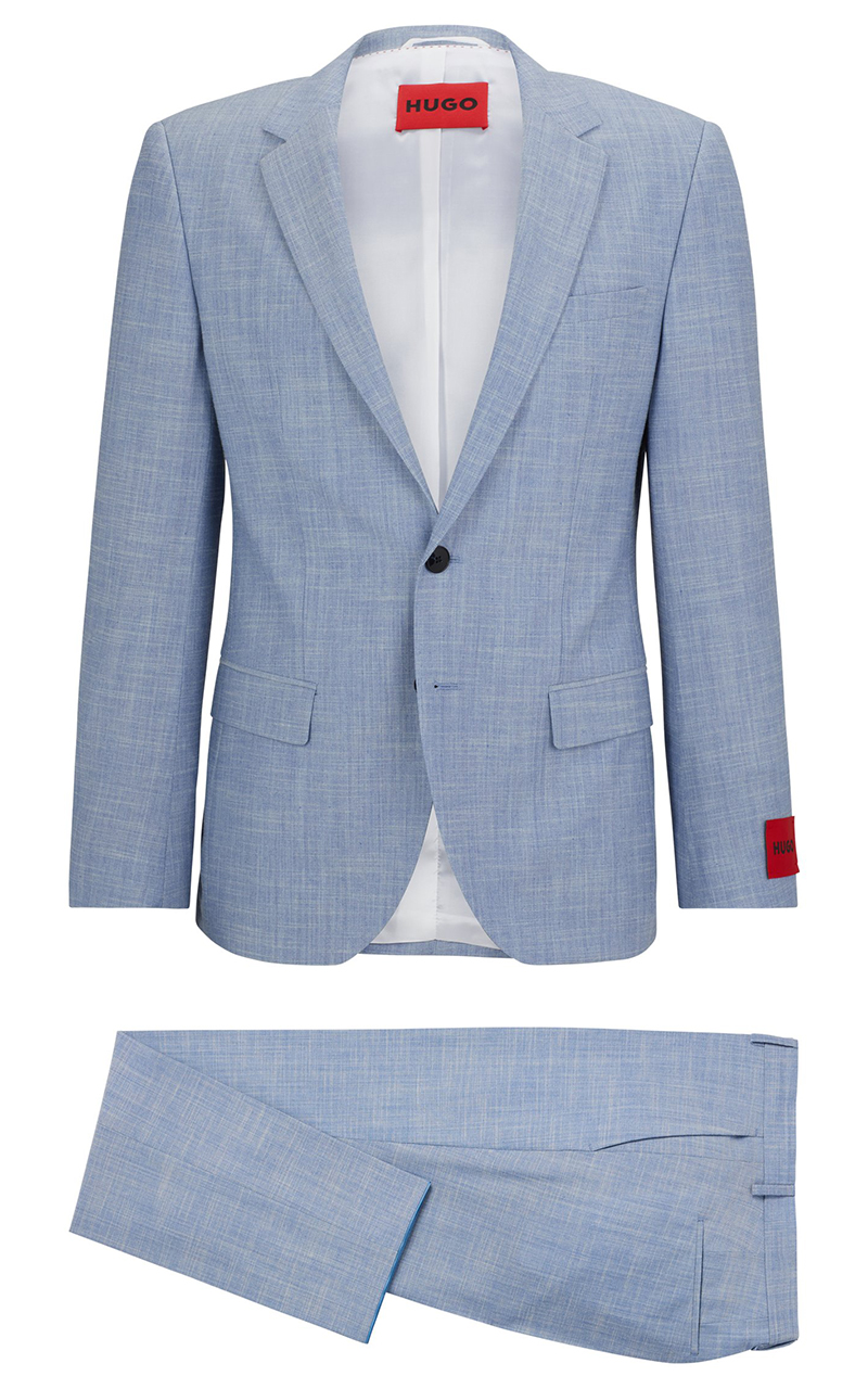 HUGO Extra Slim Fit Virgin Wool Stretch Pants Hesten