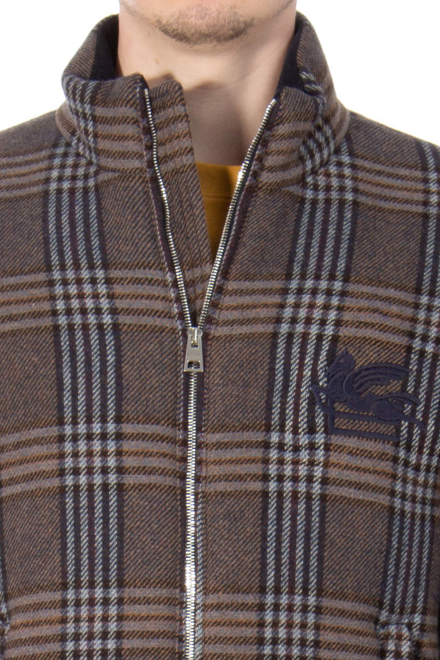 ETRO Padded Checked Wool Blend Jacket ETRO Padded Checked Wool Blend Jacket