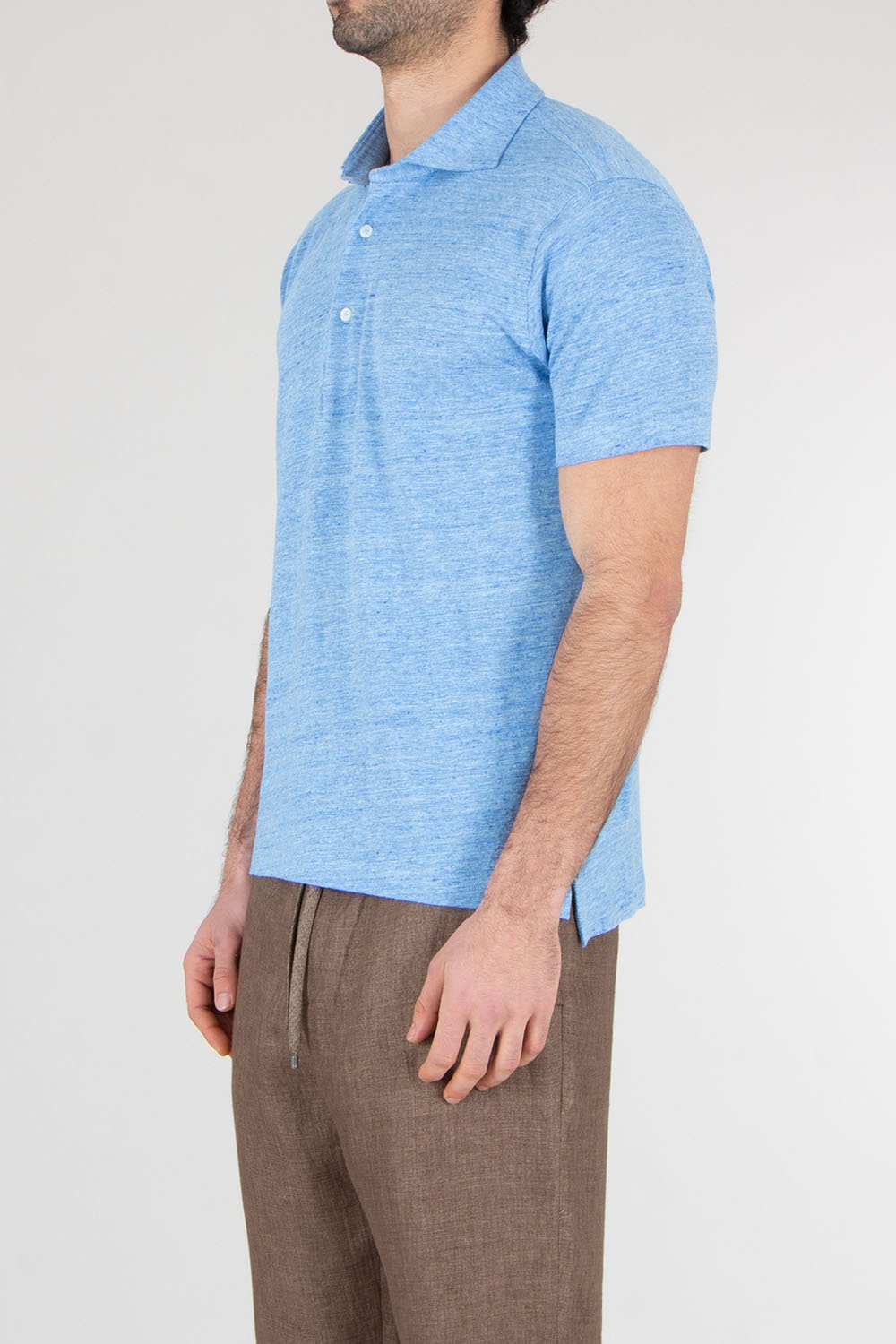 STEFAN BRANDT Regular Fit Linen Stretch Jersey Polo Shirt Laurin