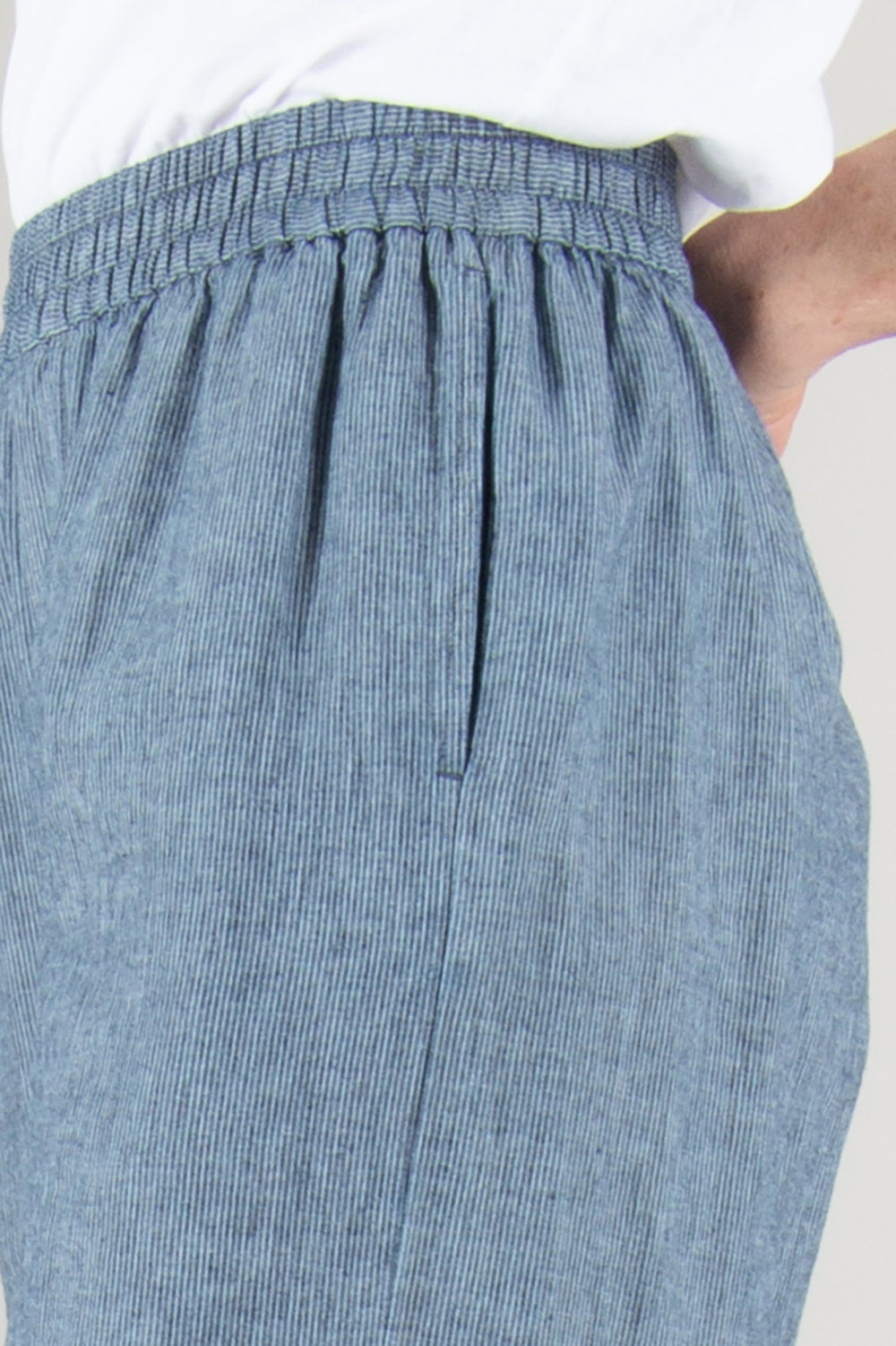 0039 ITALY Regular Fit Linen Striped Pants