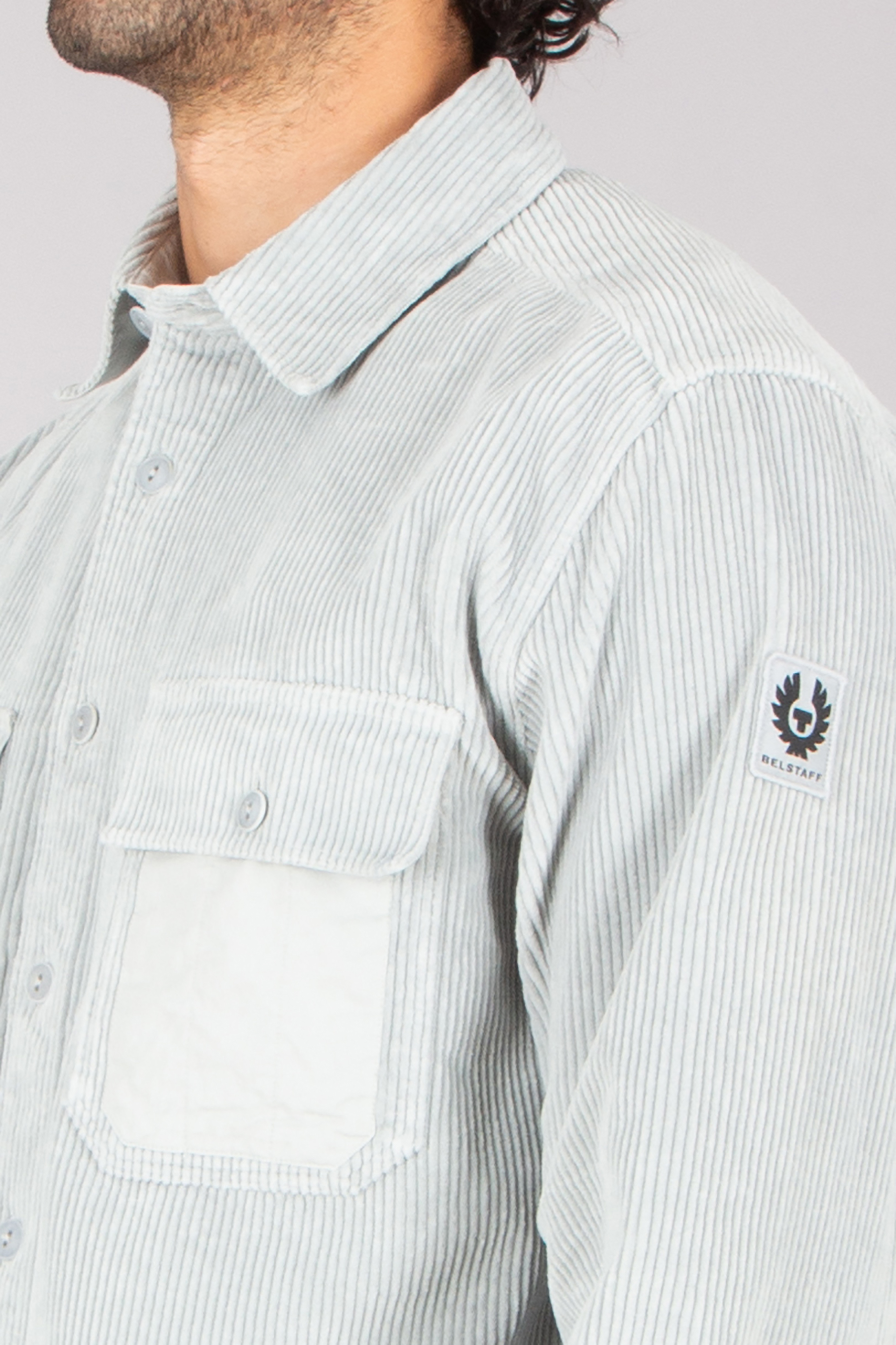 BELSTAFF Regular Fit Cotton Corduroy Overshirt Fallgate Bekleidung, Hemd, Langarm, Ärmel, Kleid, Hemd