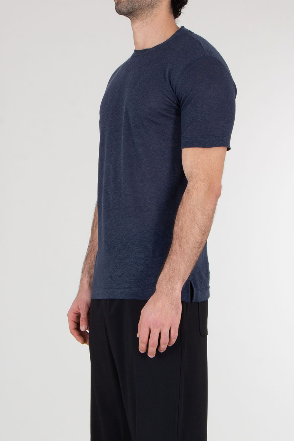 AURÉLIEN Slim Fit Linen Jersey T-Shirt