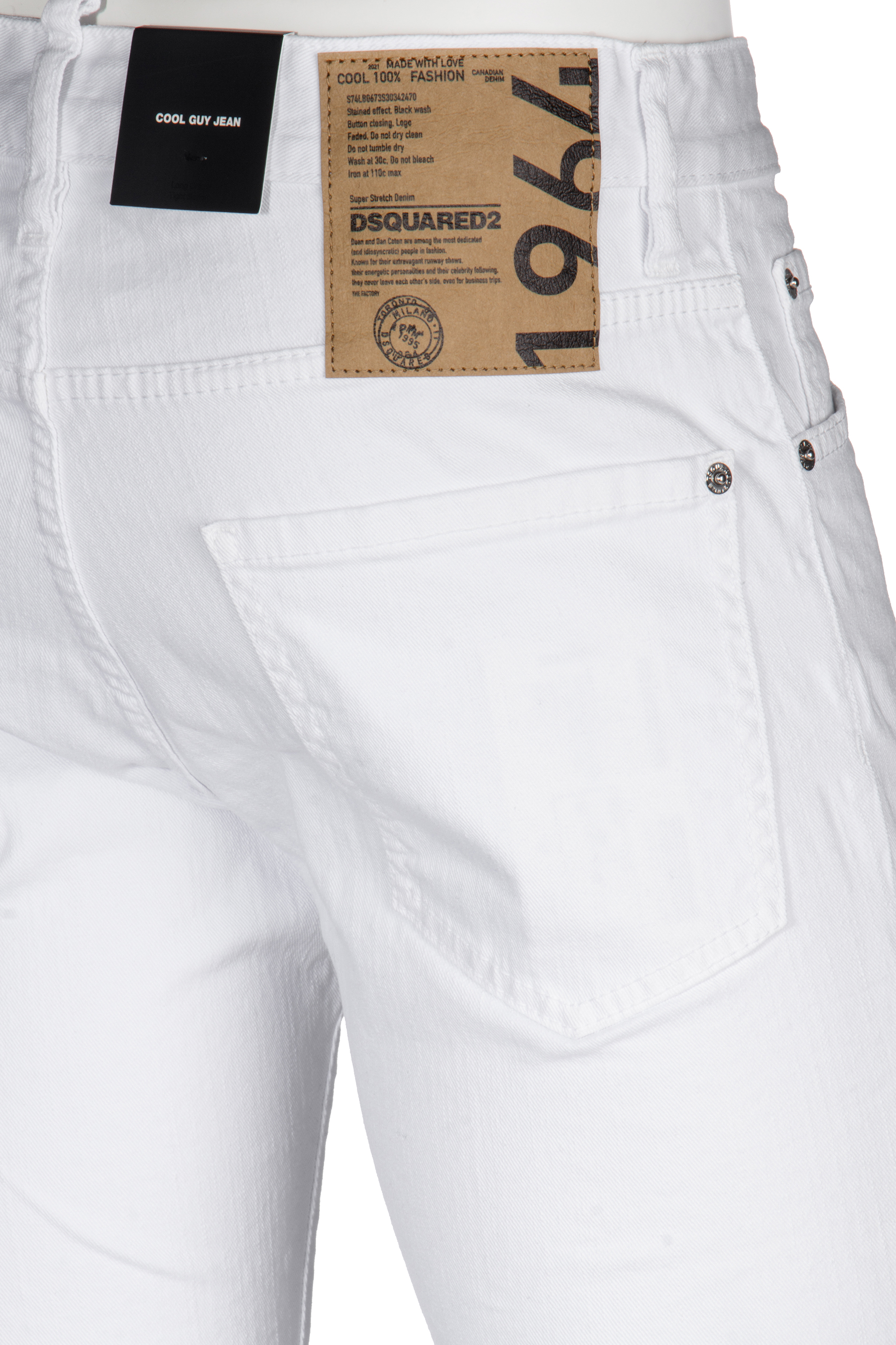 DSQUARED2 White Bull Washed Cool Guy Jeans DSQUARED2 White Bull Washed Cool Guy Jeans