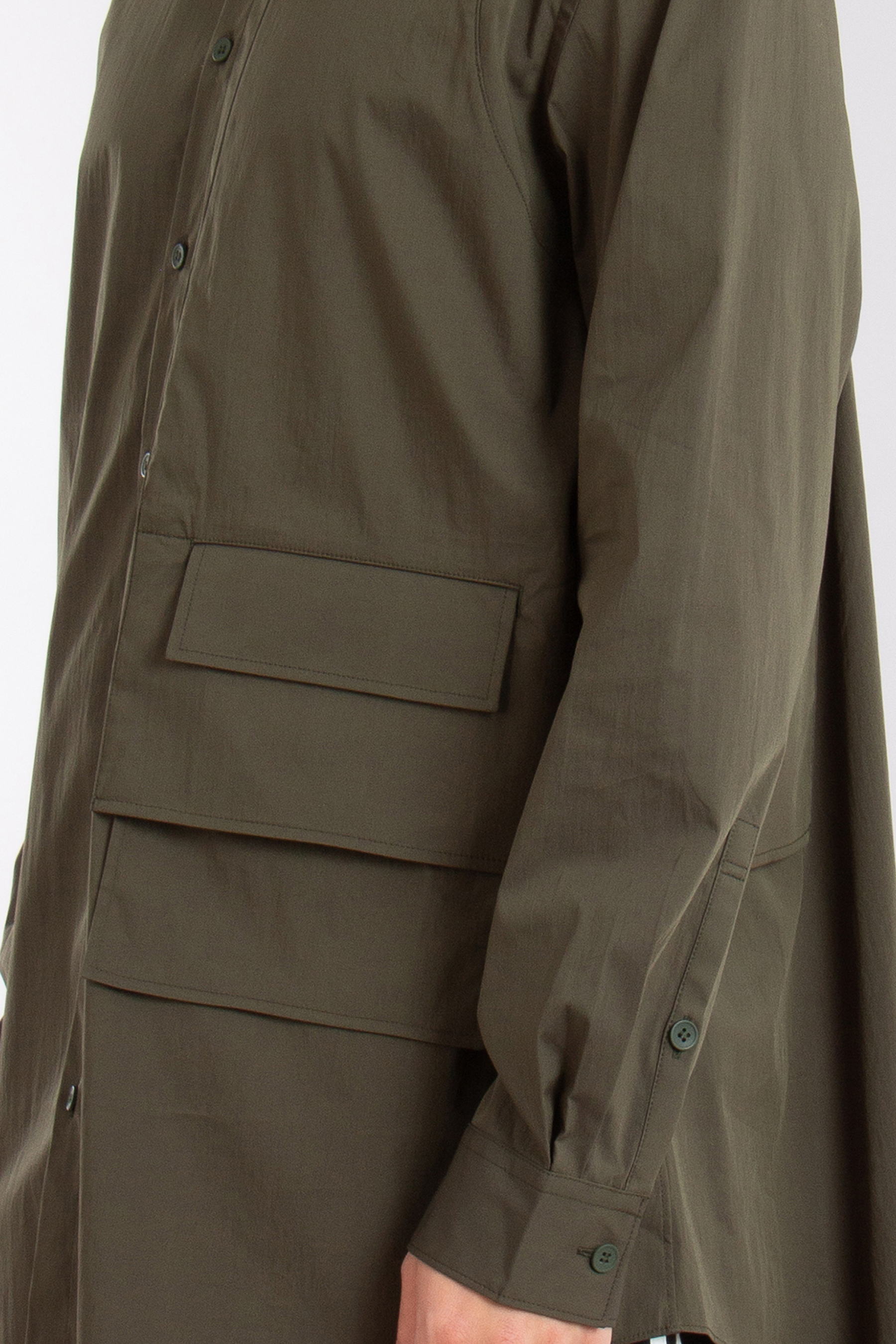 Y-3 Oversized Cotton-Nylon Stretch Overshirt Y-3 Oversized Cotton-Nylon Stretch Overshirt