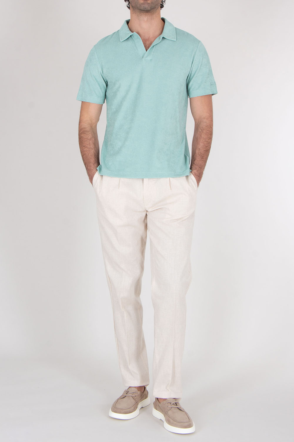 MC 2 SAINT BARTH Regular Fit Lyocell-Cotton Terry Polo Shirt Jeremy