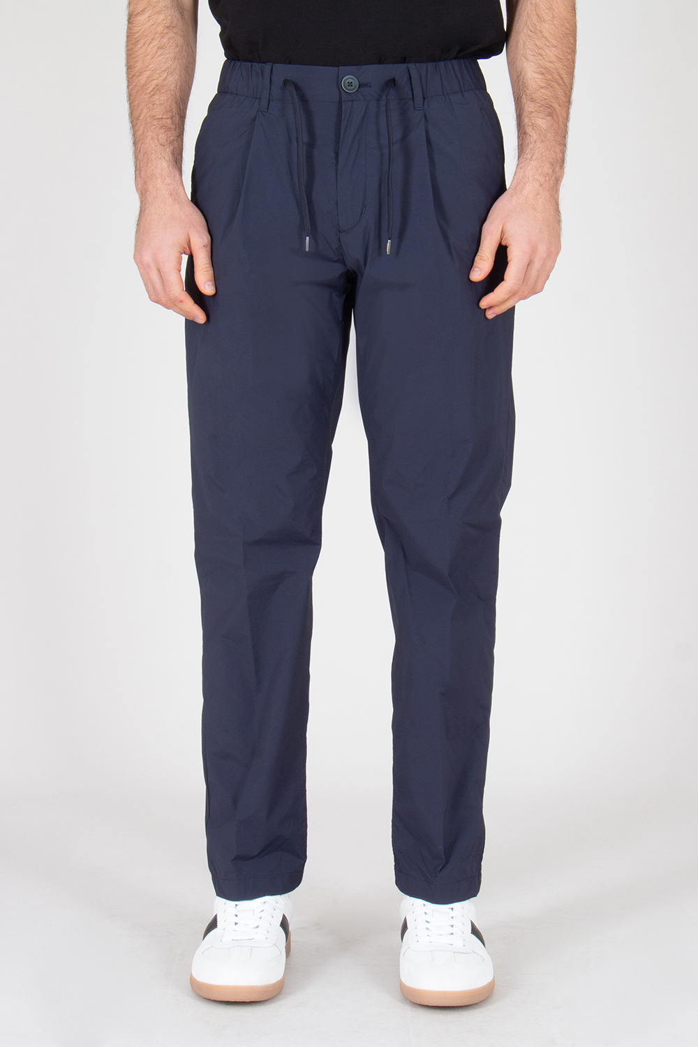 HERNO Regular Fit Lightweight Nylon Stretch Drawstring Pants