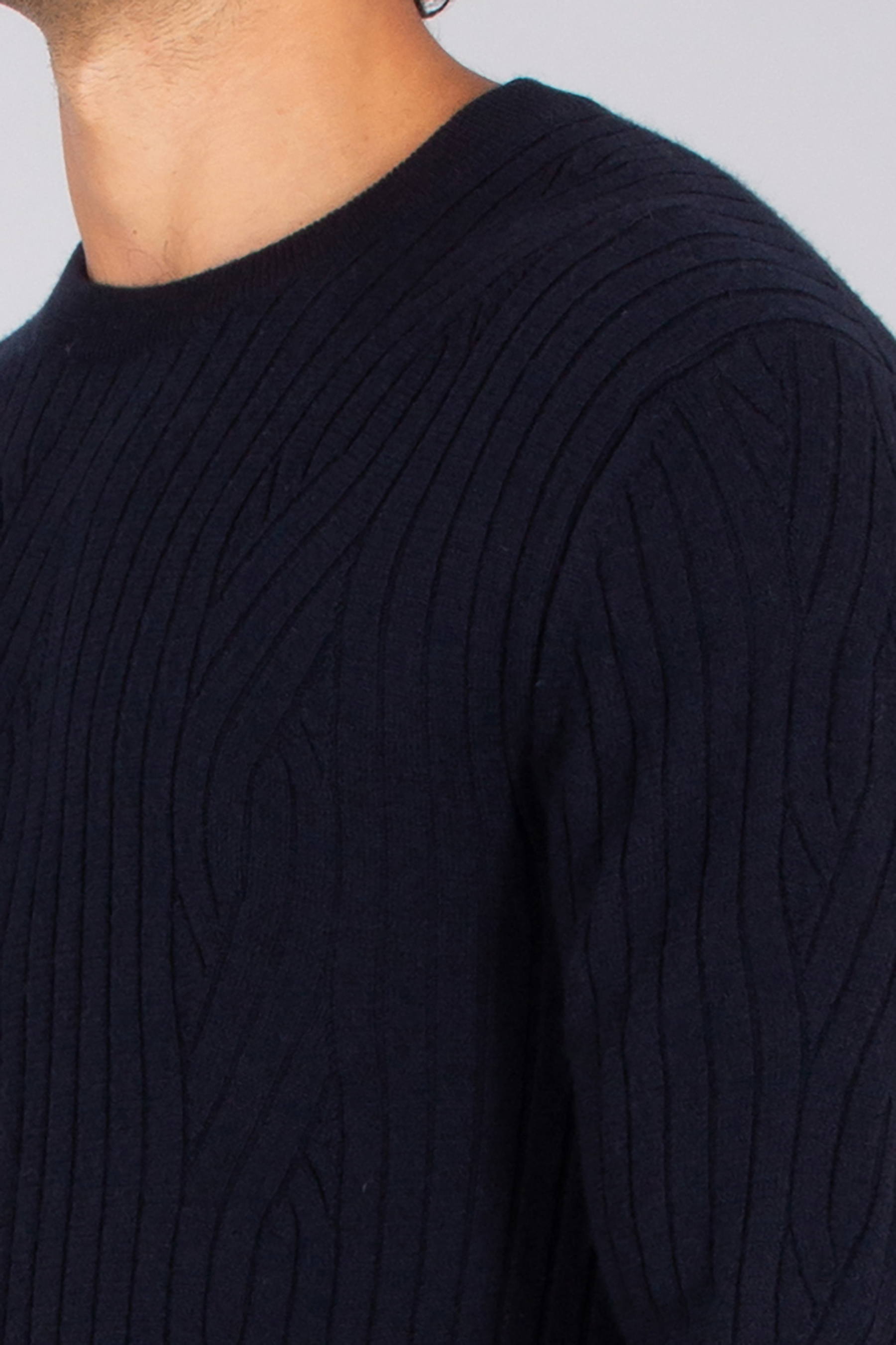 BRIONI Regular Fit Cable Knit Wool-Cashmere Blend Crew Neck Sweater Strickwaren, Pullover, Erwachsener, Mann, Person