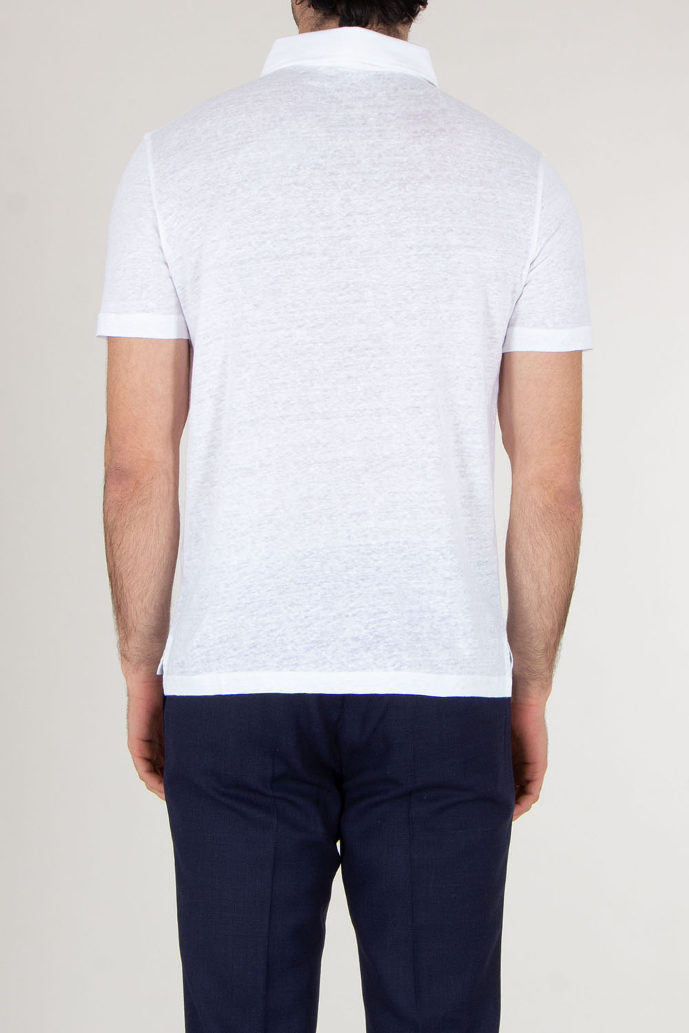 AURÉLIEN Slim Fit Linen Polo Shirt