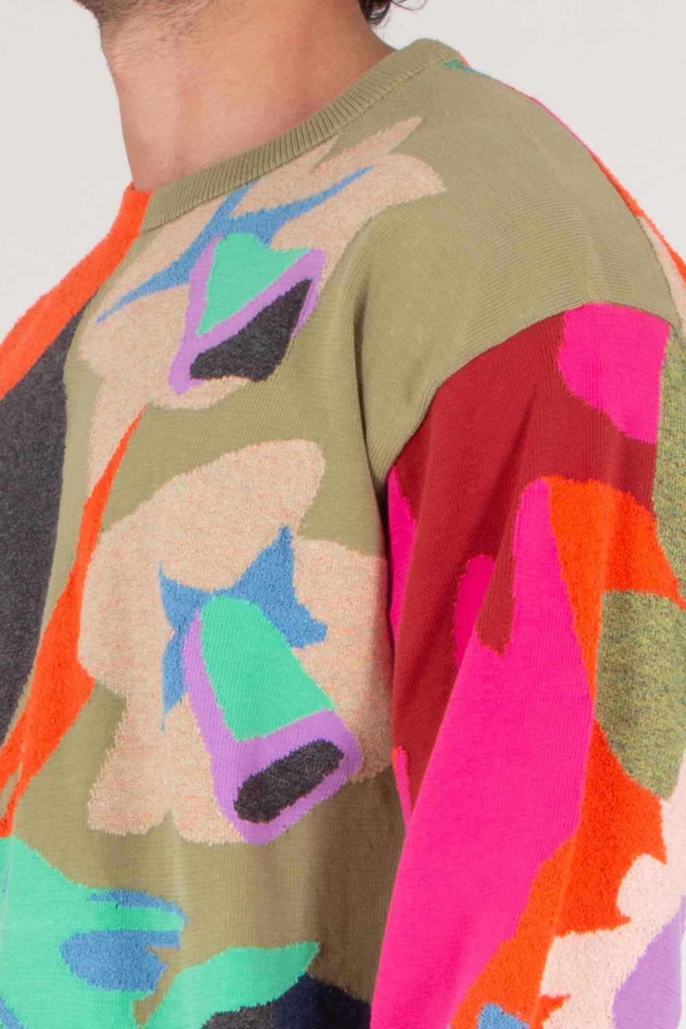 PAUL SMITH 'River Collage' Knitted Cotton Sweater