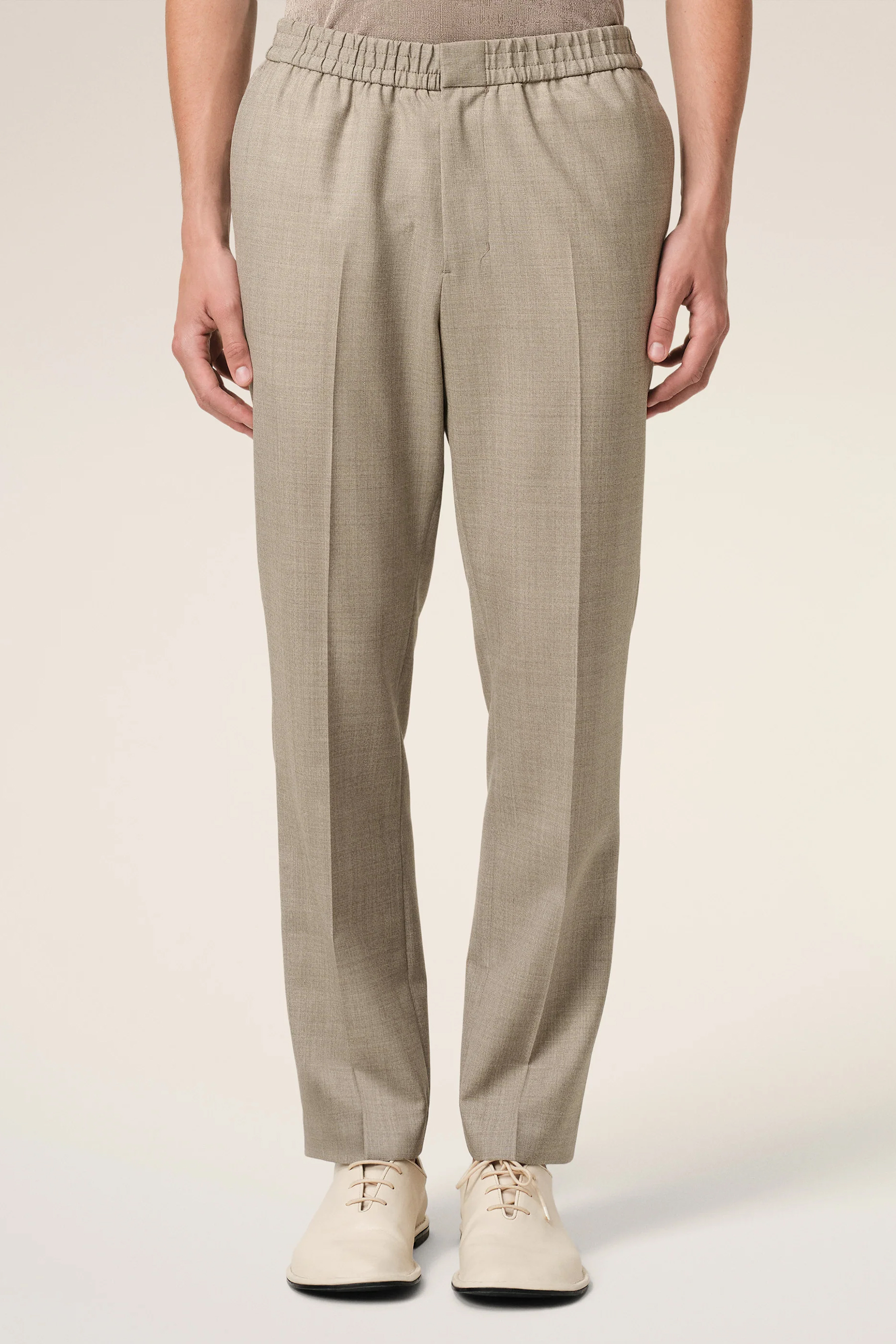 AMI PARIS Straight Leg Virgin Wool Canvas Pants AMI PARIS Straight Leg Virgin Wool Canvas Pants