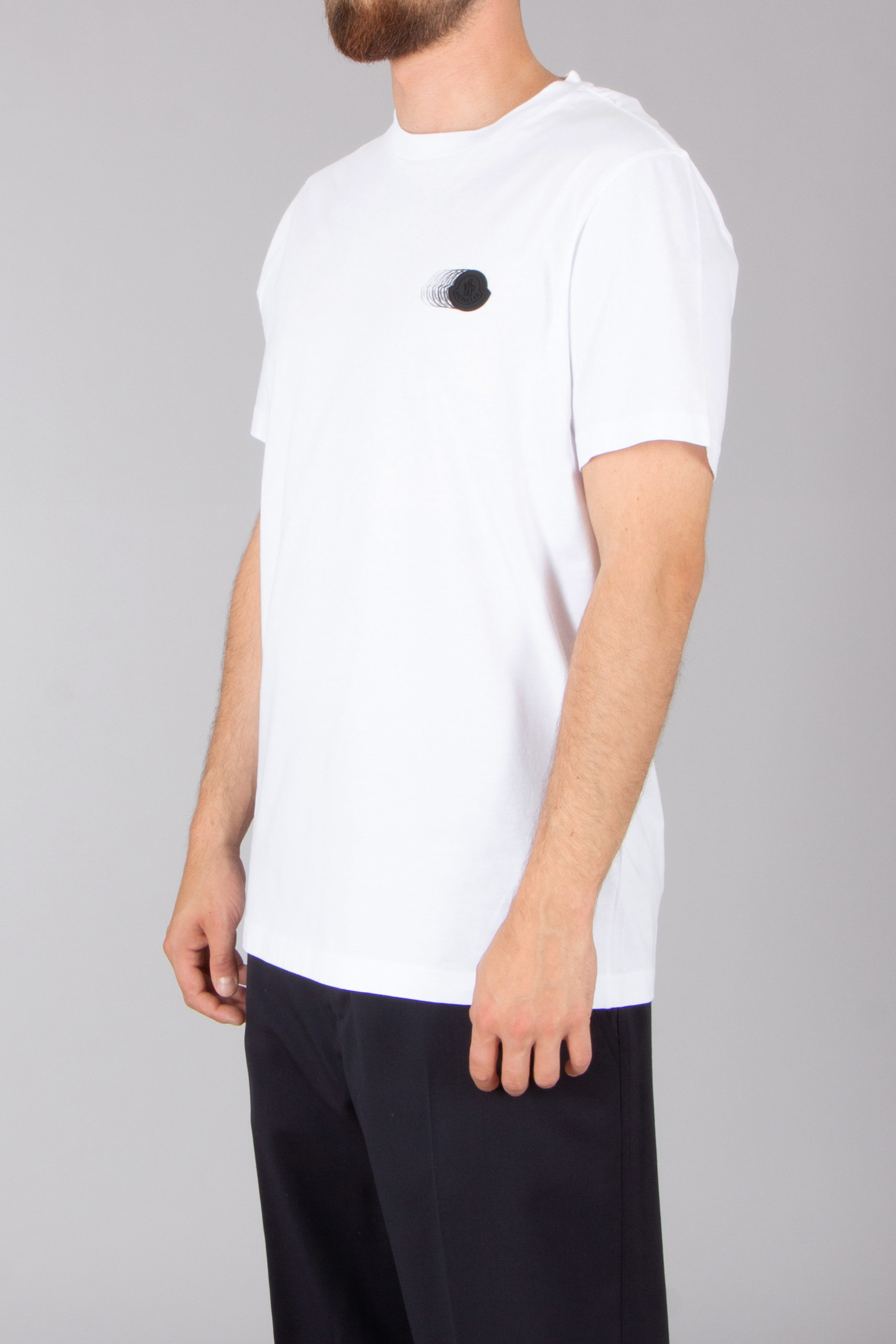 MONCLER Printed Organic Cotton Jersey T-Shirt T-shirt, Ärmel, Erwachsener, Mann, Person